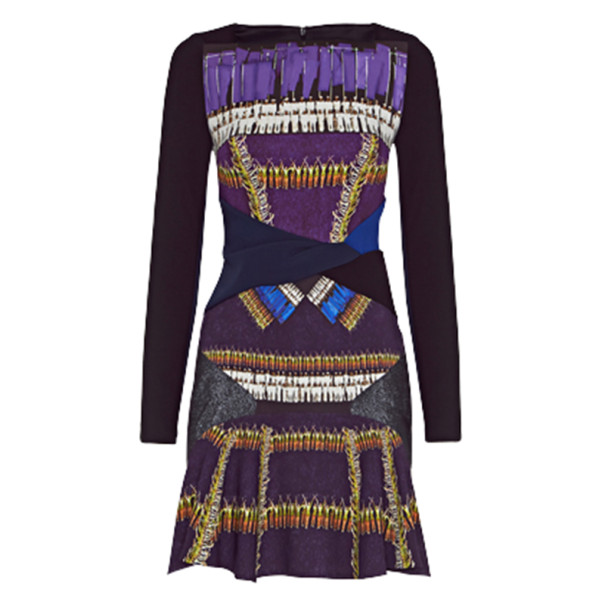 Peter Pilotto Printed Wool Knee-Length Dress M