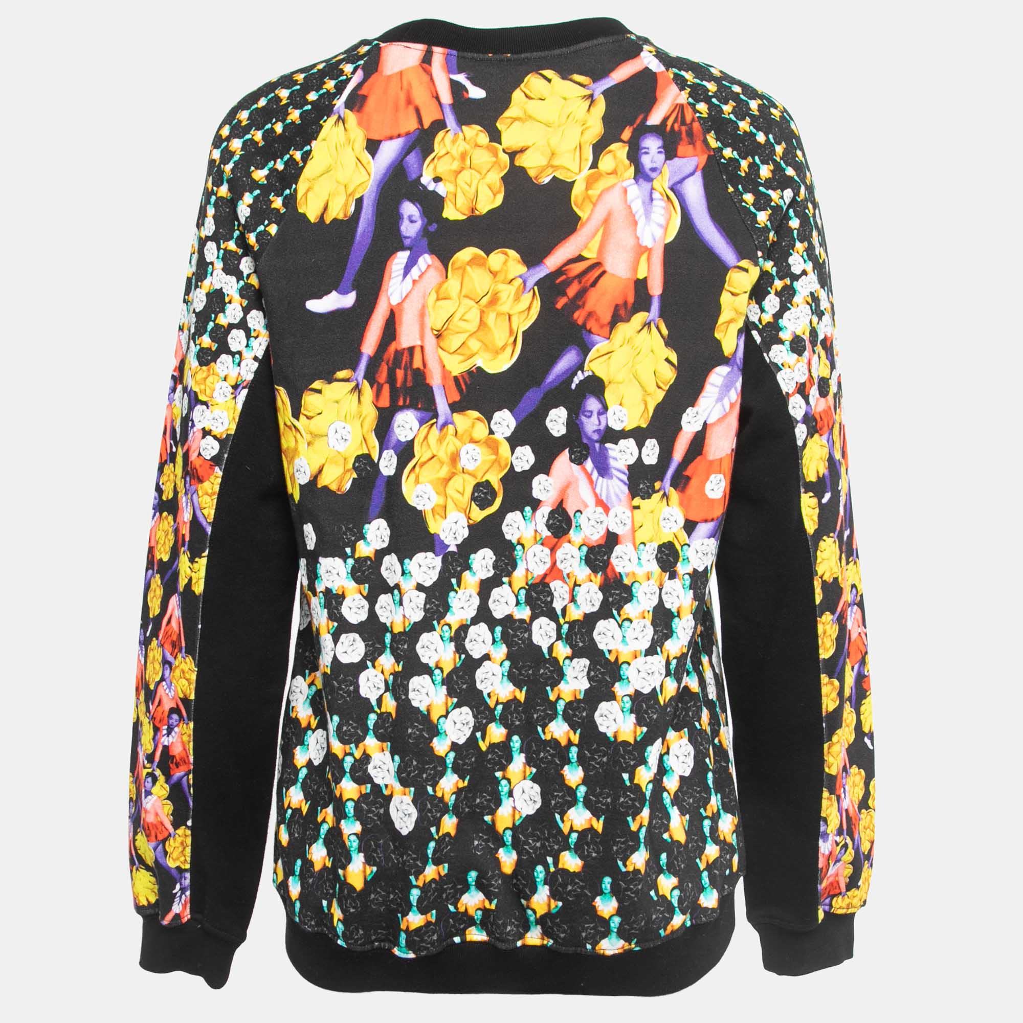 

Peter Pilotto Black/Multicolor Printed Cotton Sweatshirt