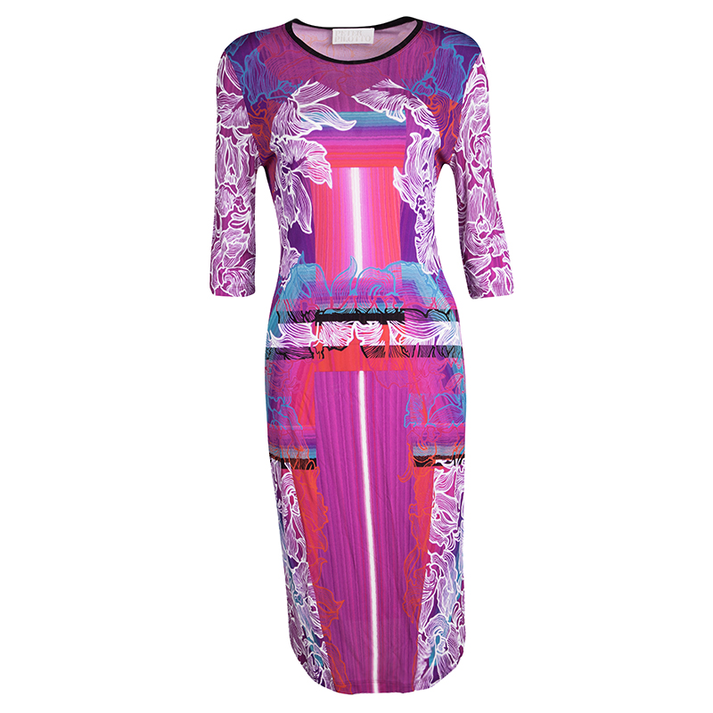 Pre Owned Peter Pilotto Multicolor Printed Jersey Dress L