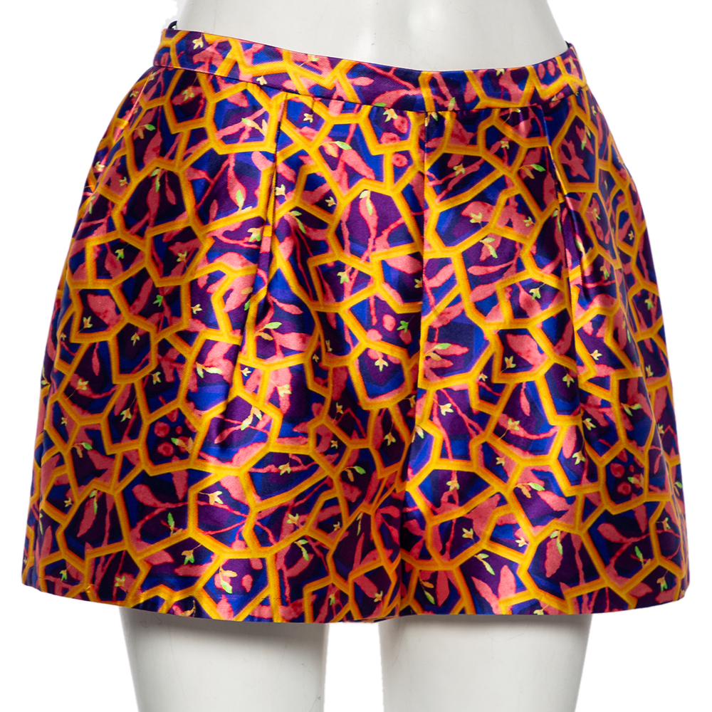 

Peter Pilotto Multicolored Printed Silk Shorts, Multicolor