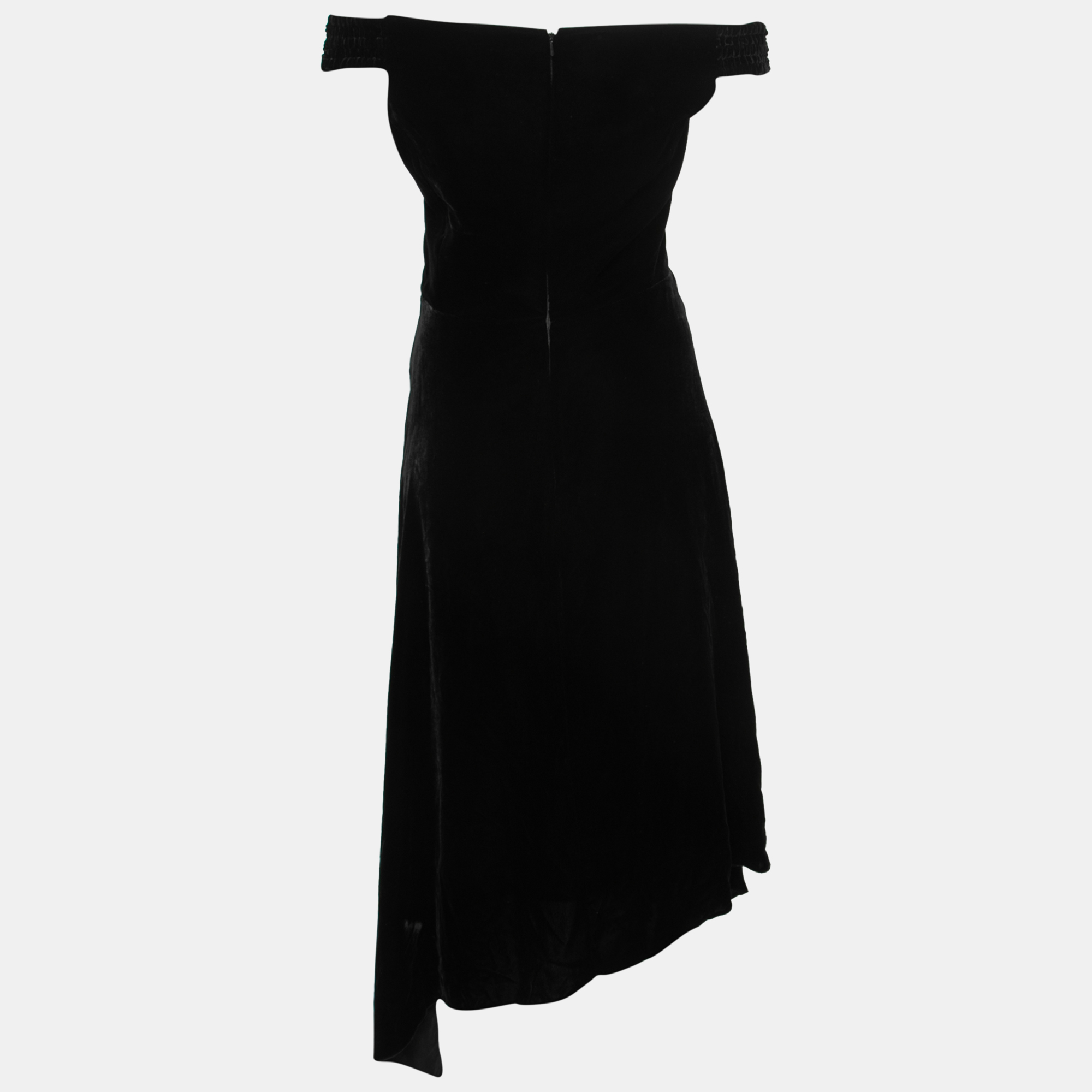 

Peter Pilotto Black Velvet Off-Shoulder Cocktail Dress