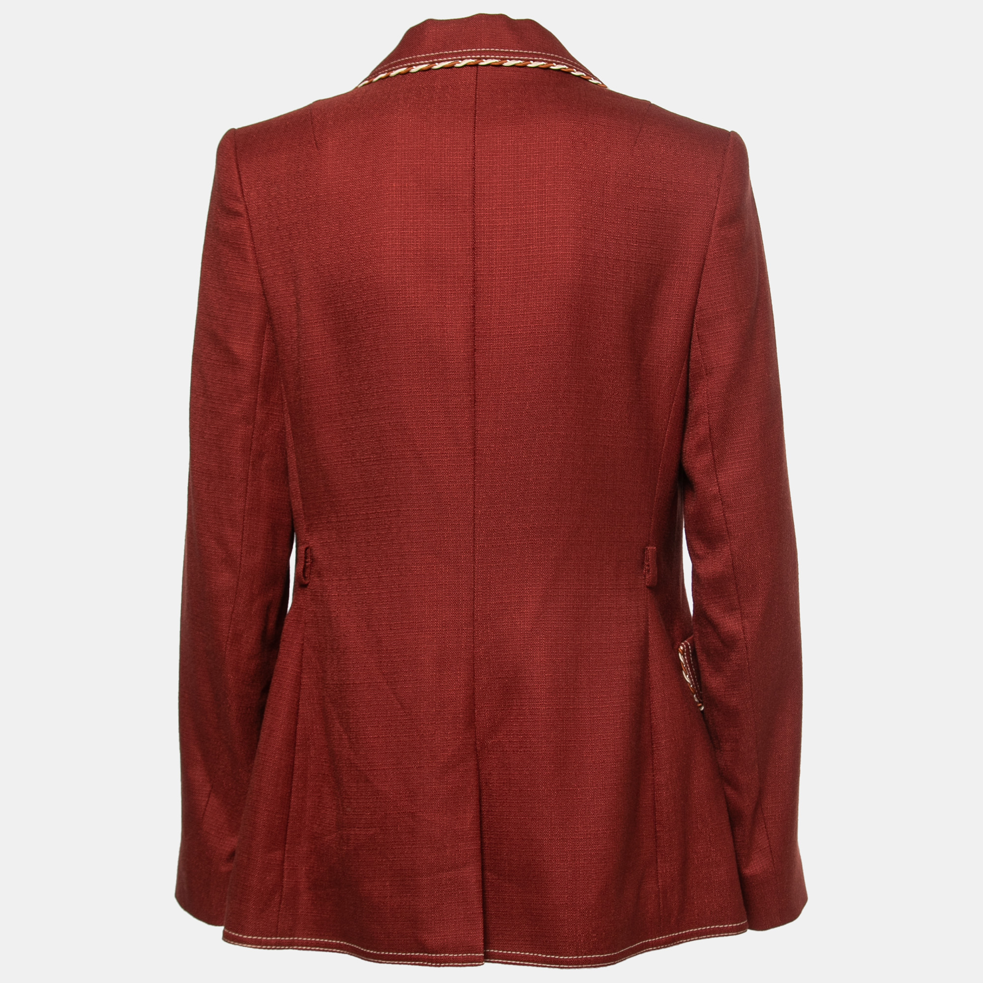 

Peter Pilotto Burgundy Canvas Tailored Jacket