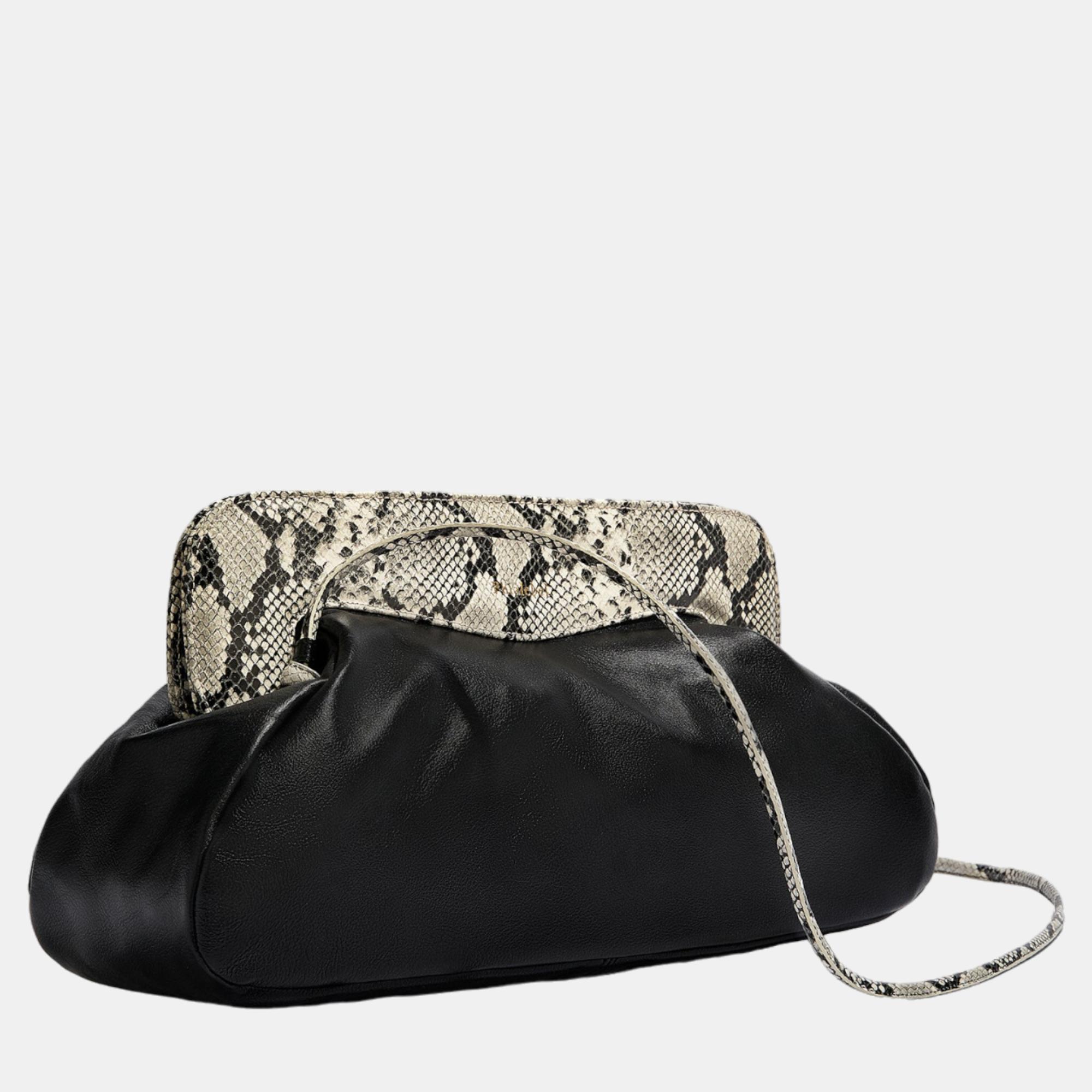 

Phialebel Constanza maxi black & python Shoulder Bag