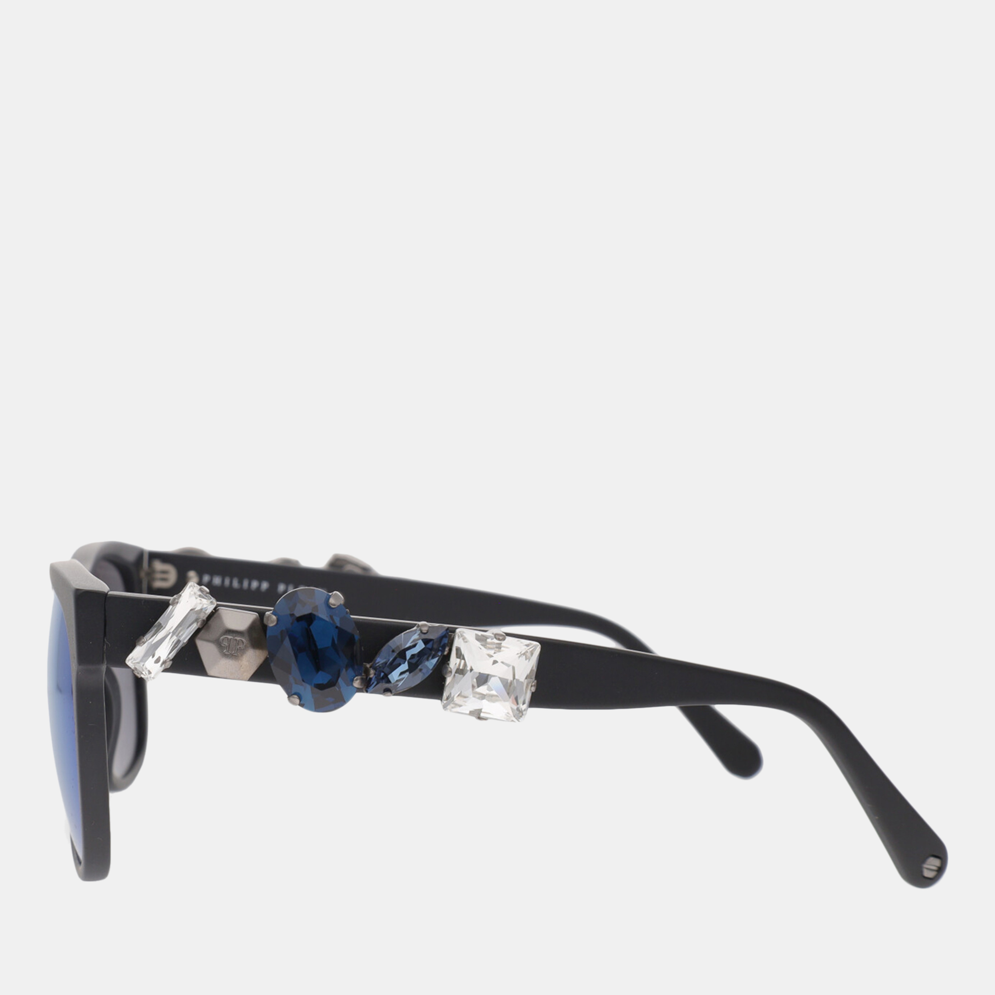 

Philipp Plein Women's Synthetic Fibers Aviator Frame Sunglasses - Black