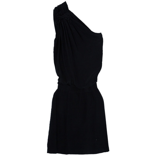 Pre Owned Philosophy Di Alberta Ferretti Black Silk Dress S