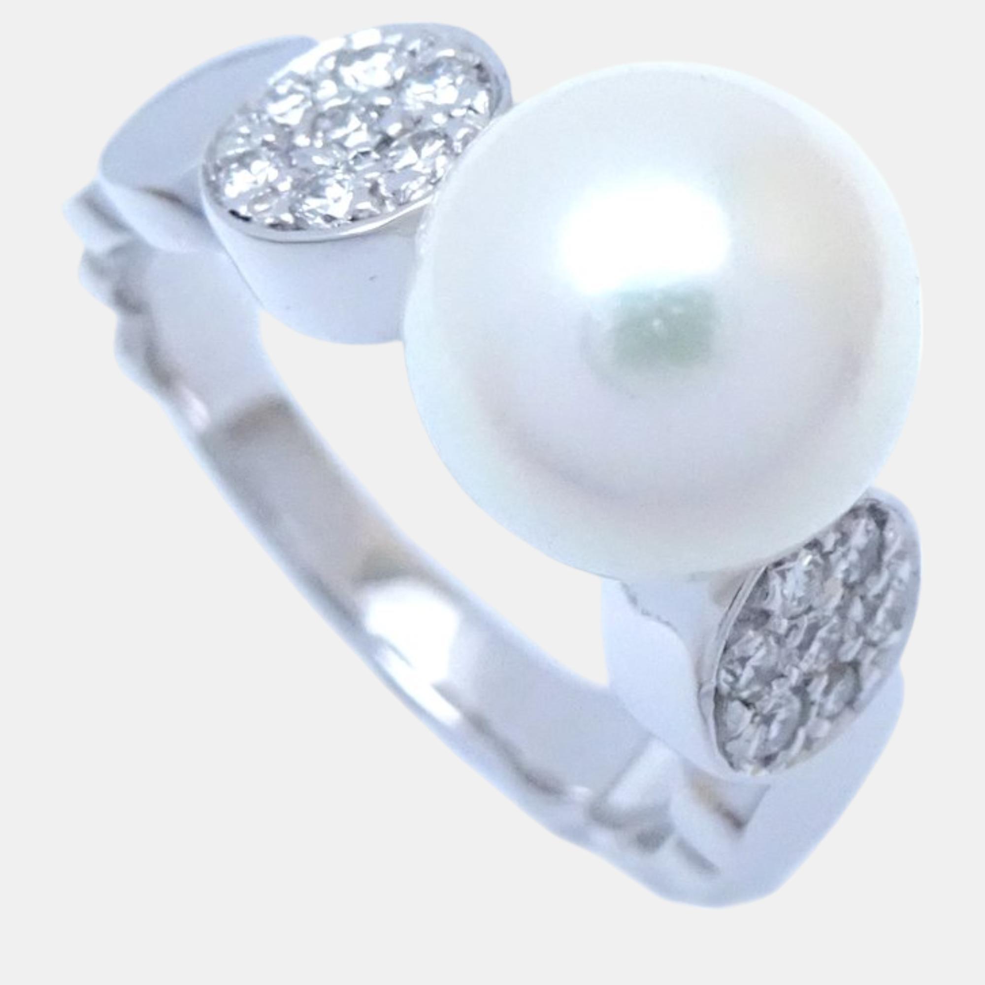 

Piaget Pearl Diamond Ring 18K WG White Gold White Metal