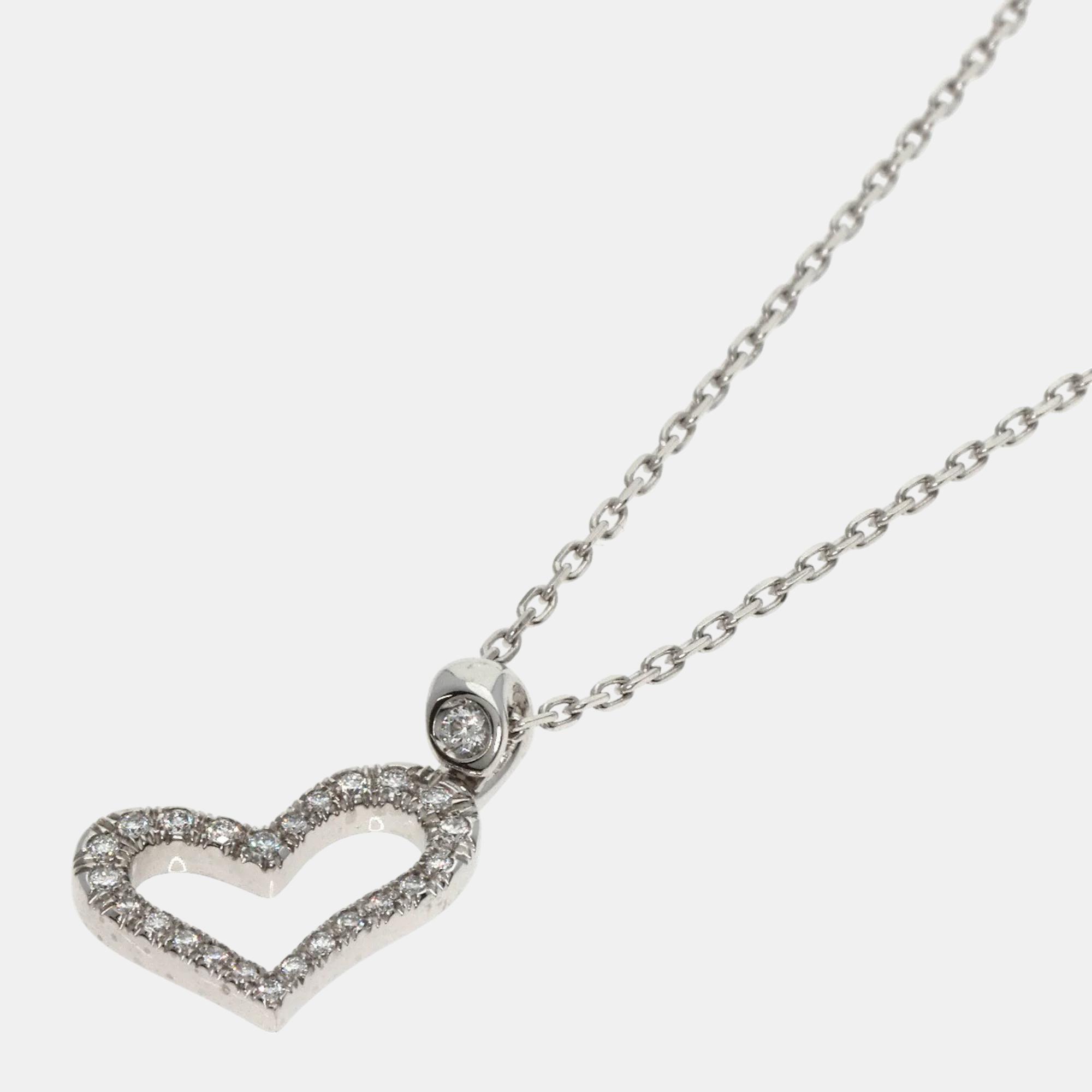 

Piaget 18K White Gold and Diamond Limelight Heart Pendant Necklace