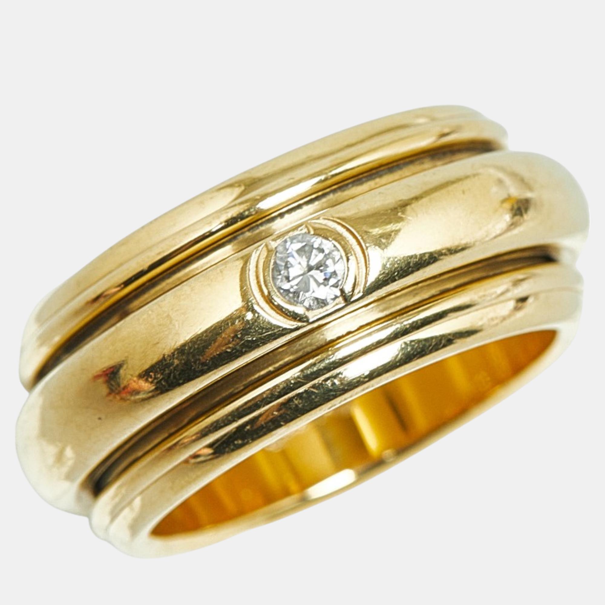 

Piaget 18k Yellow Gold Diamond Piaget Posession Ring EU 59