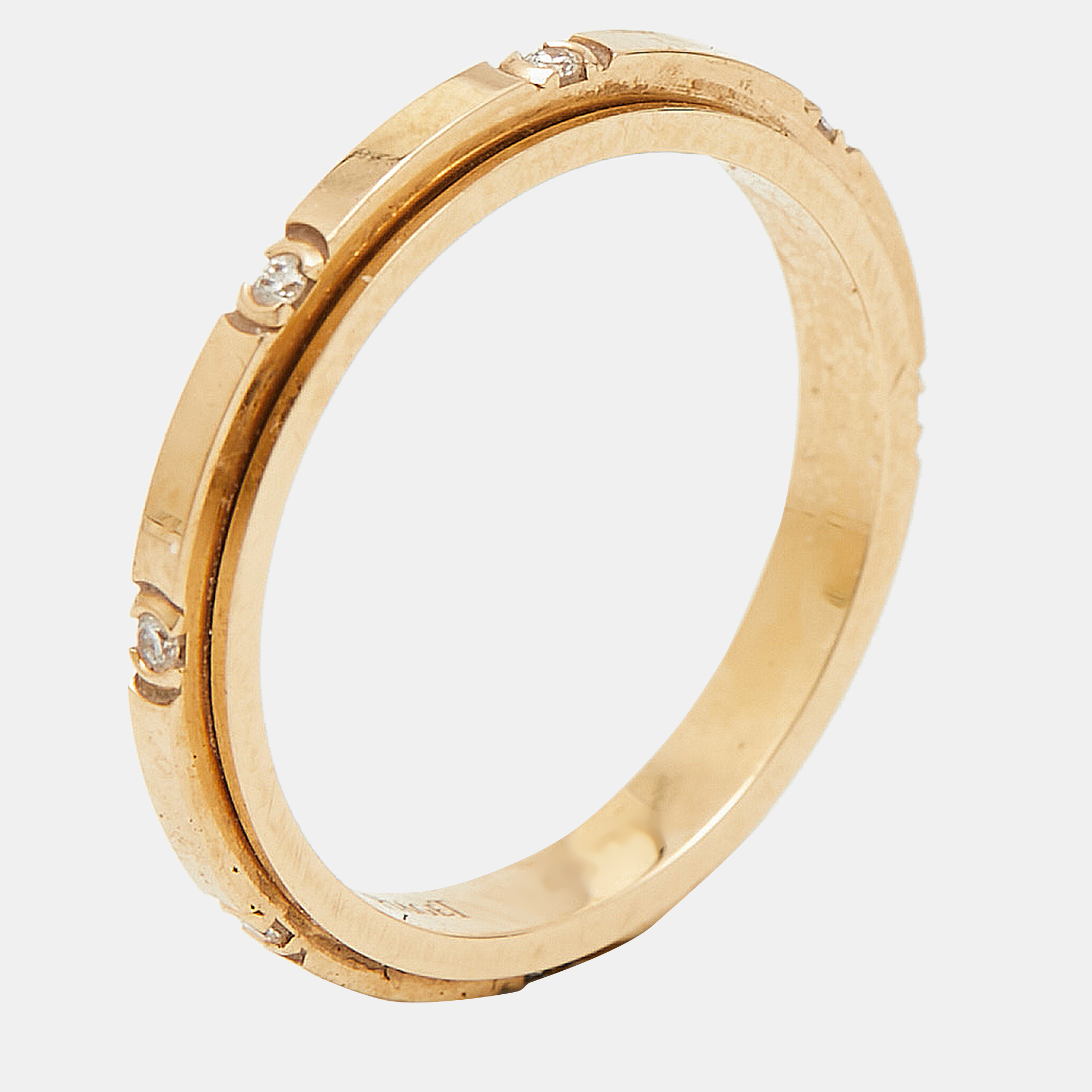 

Piaget Possession Diamond 18k Rose Gold Band Ring Size