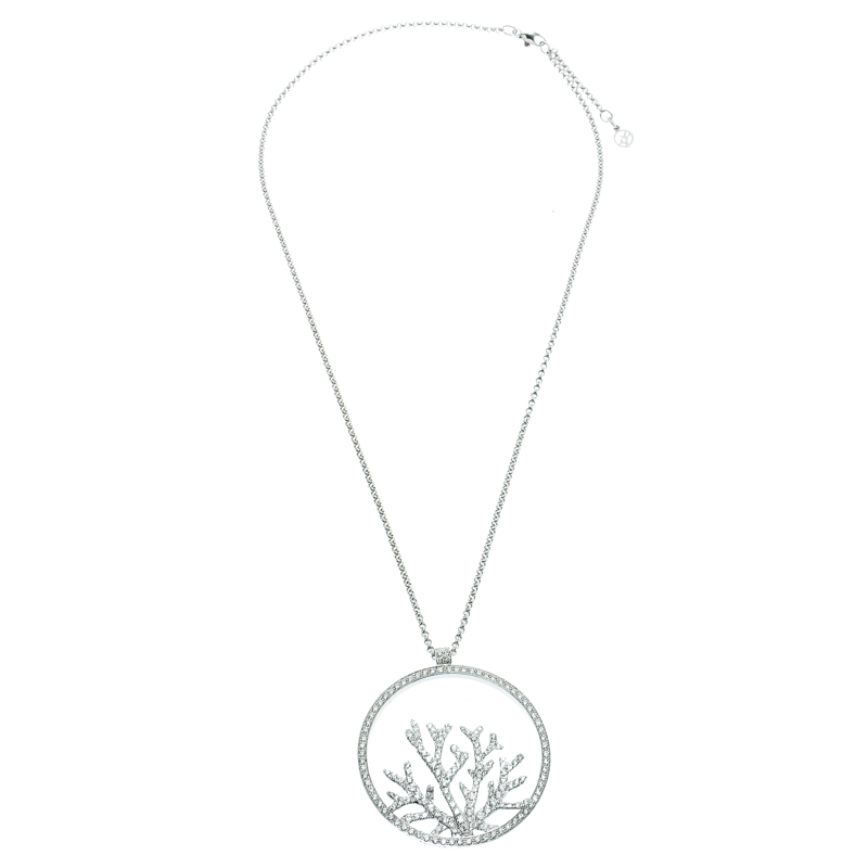 

Piaget Limelight Paradise Tropical Seas Coral Inspiration Diamond 18k White Gold Pendant Necklace
