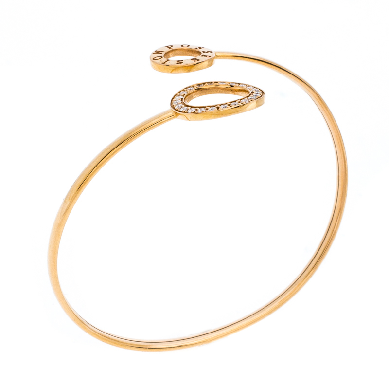

Piaget Possession Diamond 18K Rose Gold Adjustable Bypass Bracelet 16