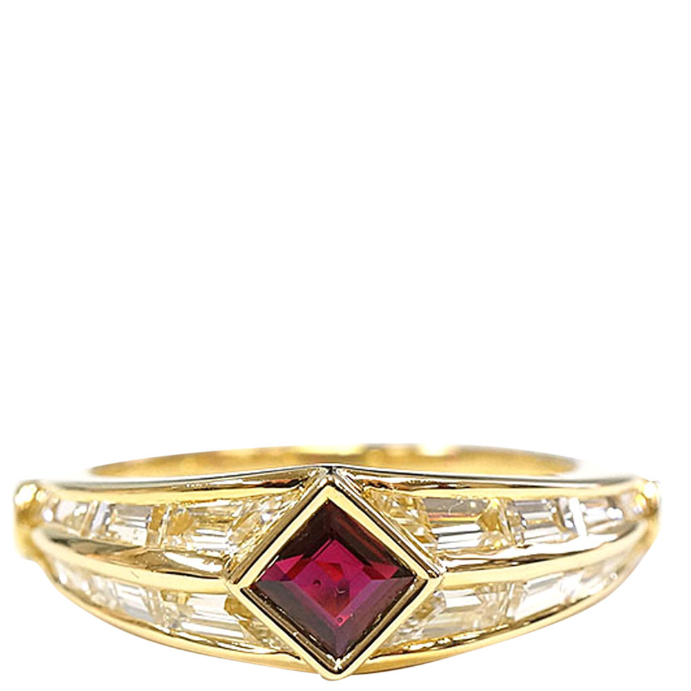 

Piaget Ruby Diamond 18k Yellow Gold Ring Size