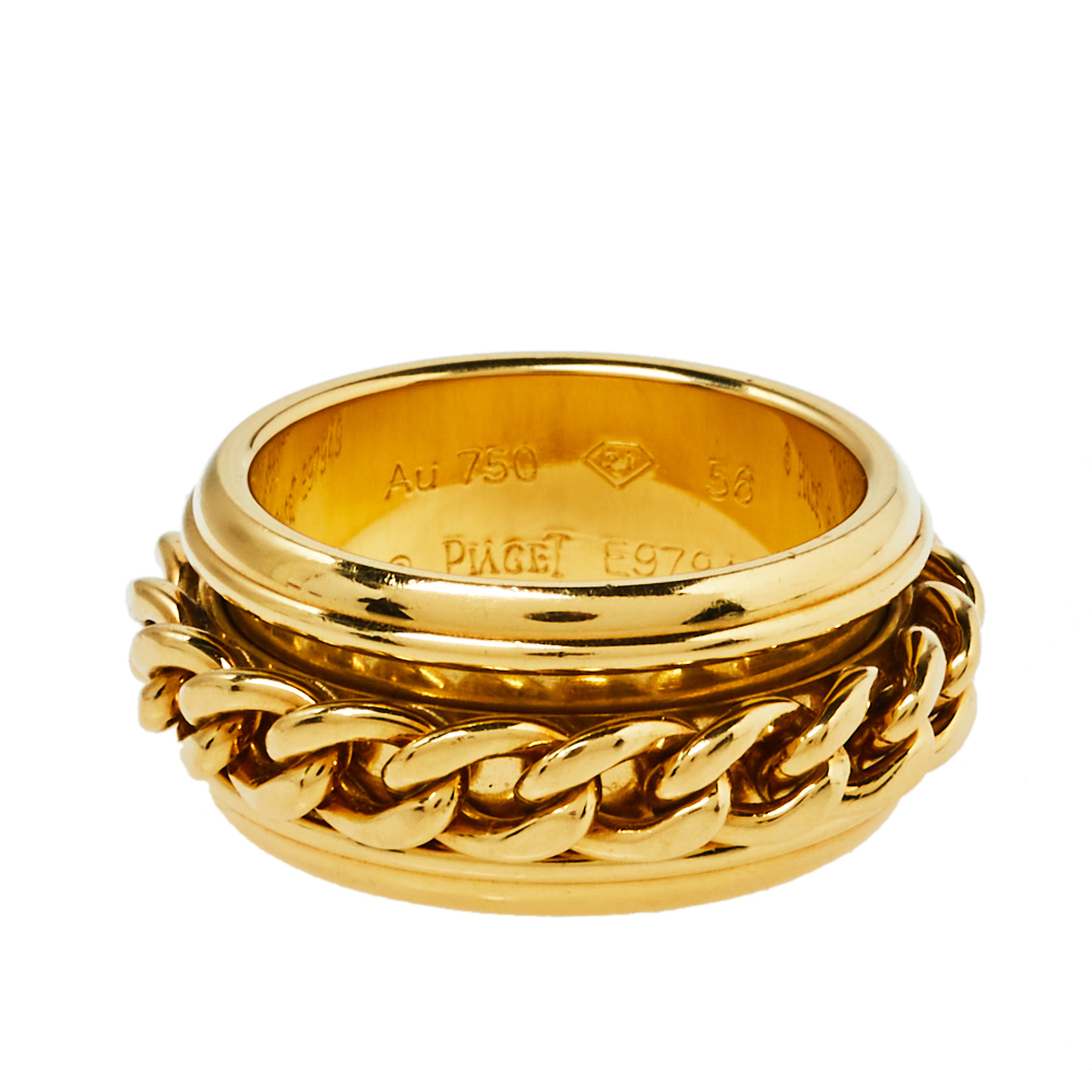 

Piaget Possession Chain Motif 18K Yellow Gold Ring Size