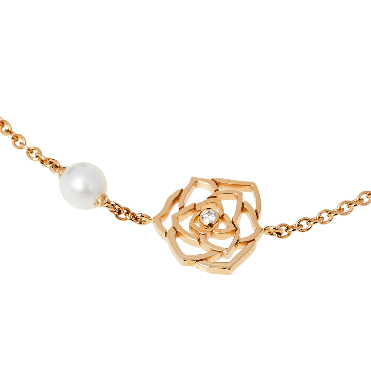 

Piaget Rose Diamond & Cultured Pearl 18K Rose Gold Bracelet