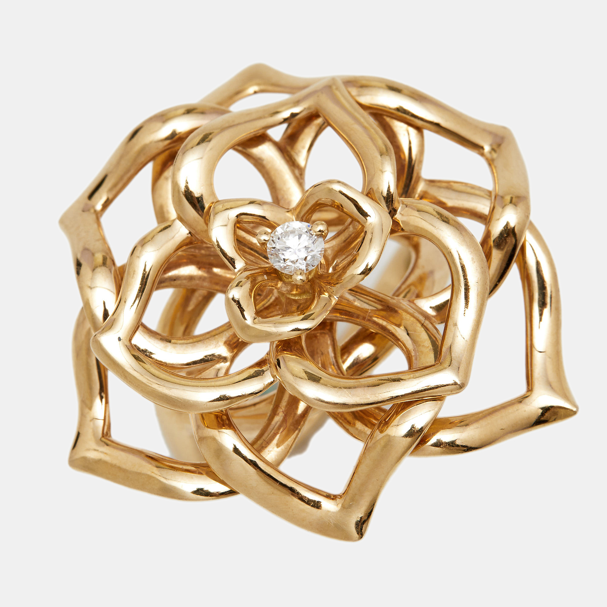 

Piaget Rose Diamond 18k Rose Gold Large Model Ring Size