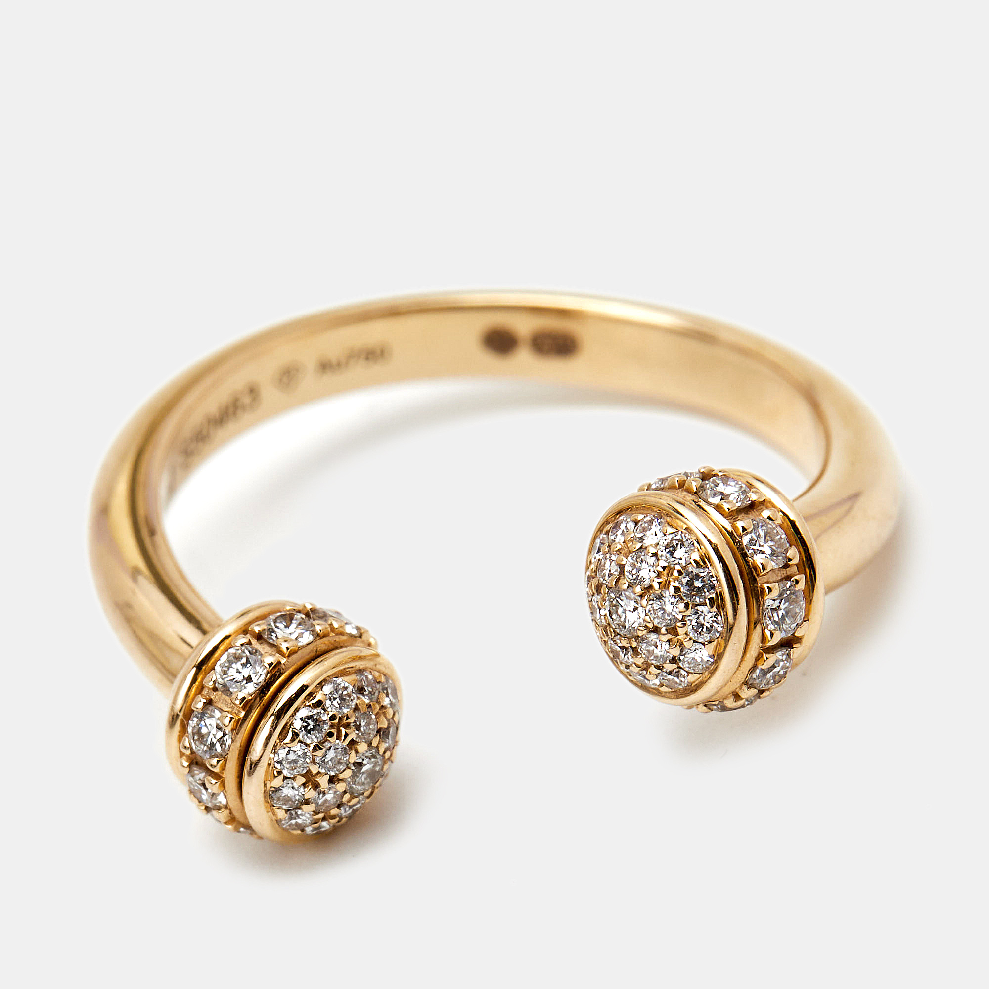 

Piaget Possession Diamonds 18k Rose Gold Open Ring Size