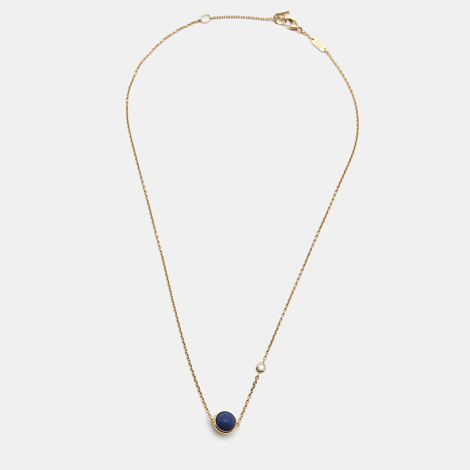 

Piaget Possession Diamond Lapis Lazuli 18k Rose Gold Chain Necklace