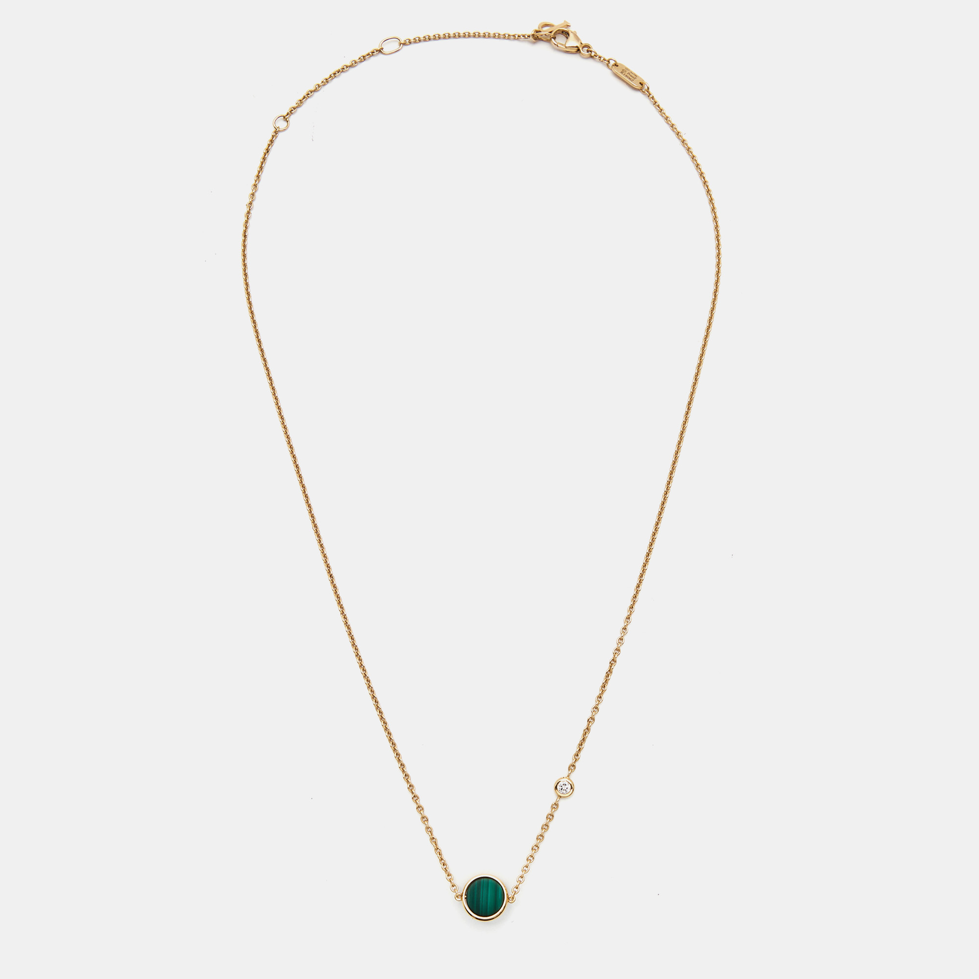

Piaget Possession Malachite Diamond 18k Rose Gold Necklace