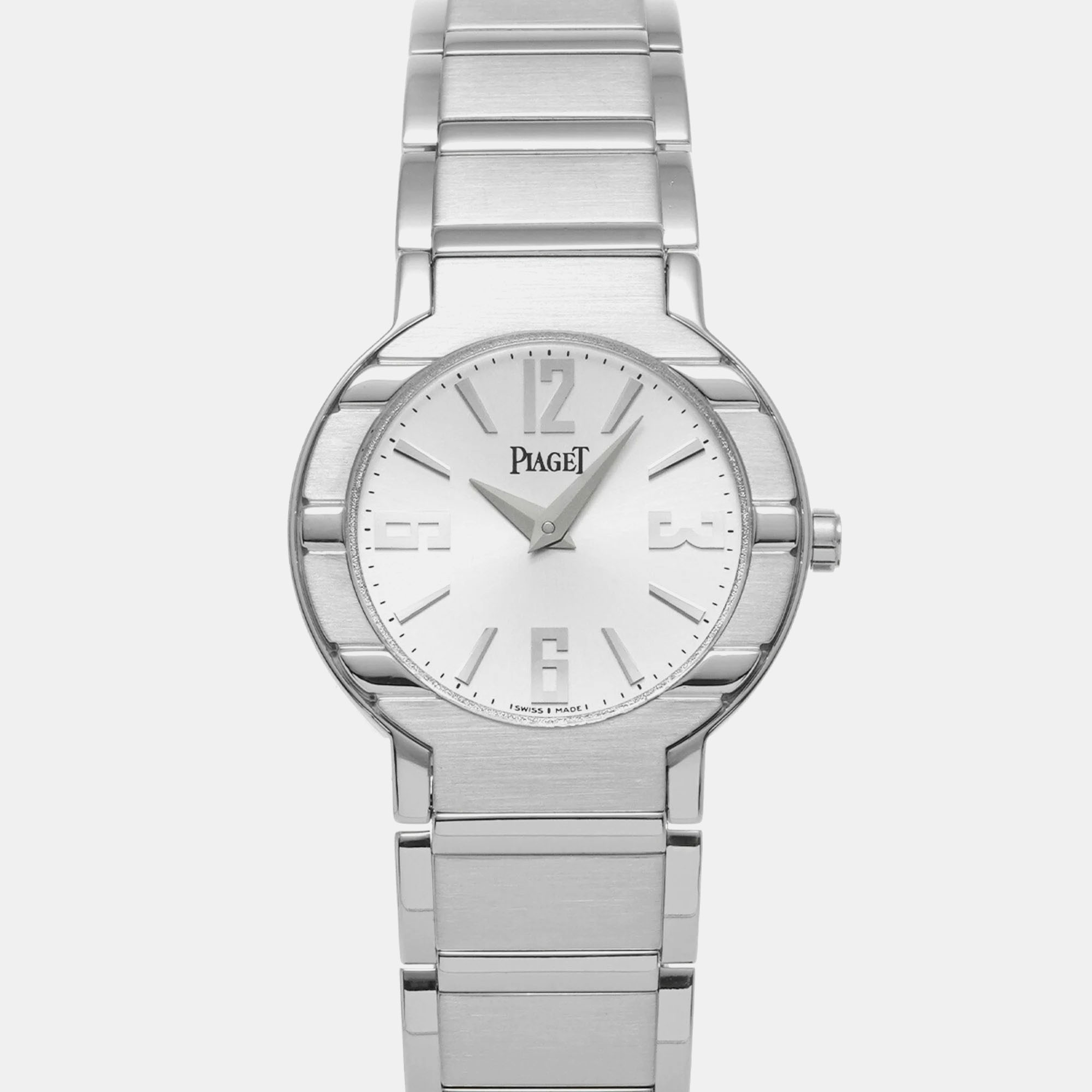 

Piaget Silver 18k White Gold Polo 27500 Quartz Women's Wristwatch 28 mm