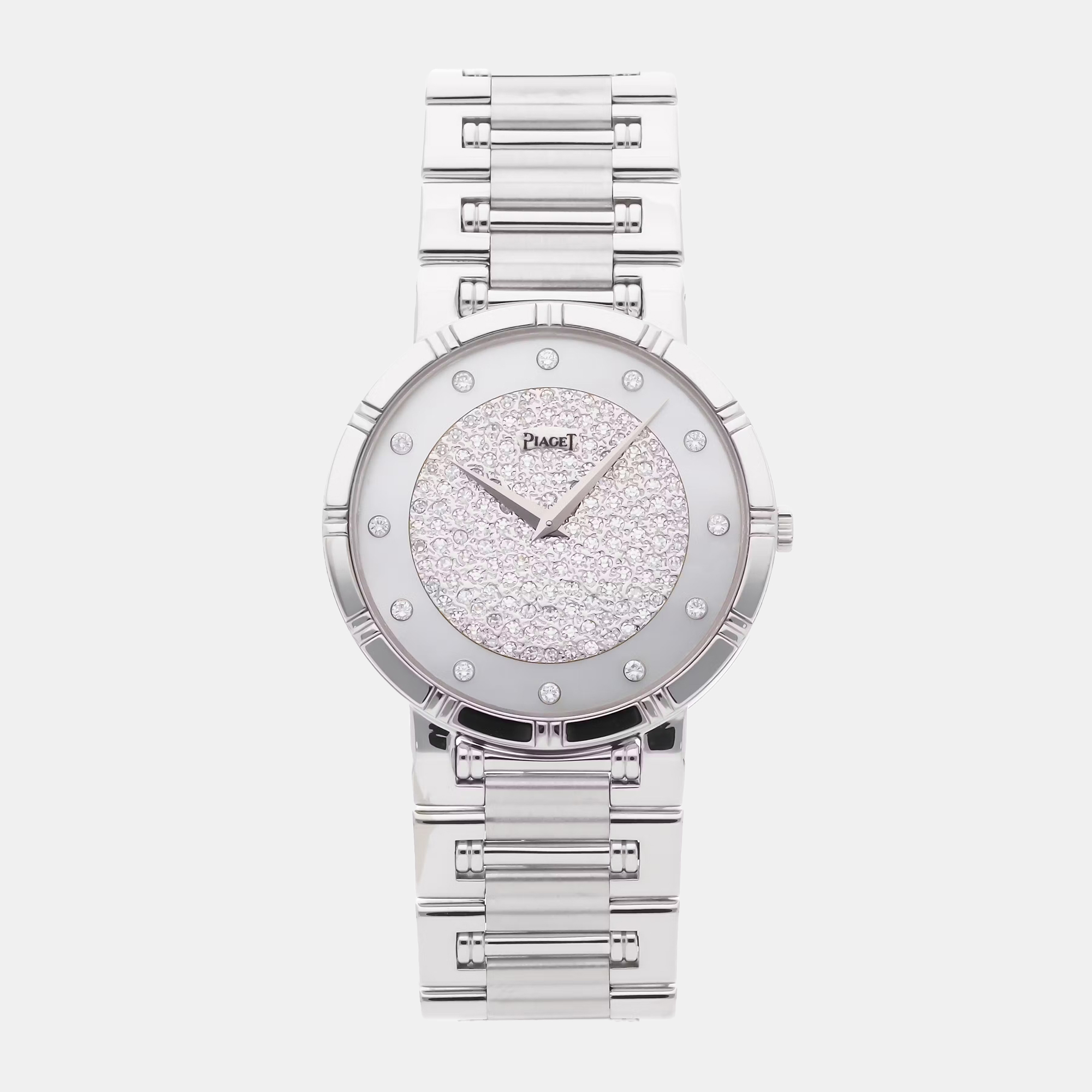 

Piaget Dancer G0A03326 Quartz 18K Yellow Gold Diamond Dial Women's Wristwatch 23mm, Silver