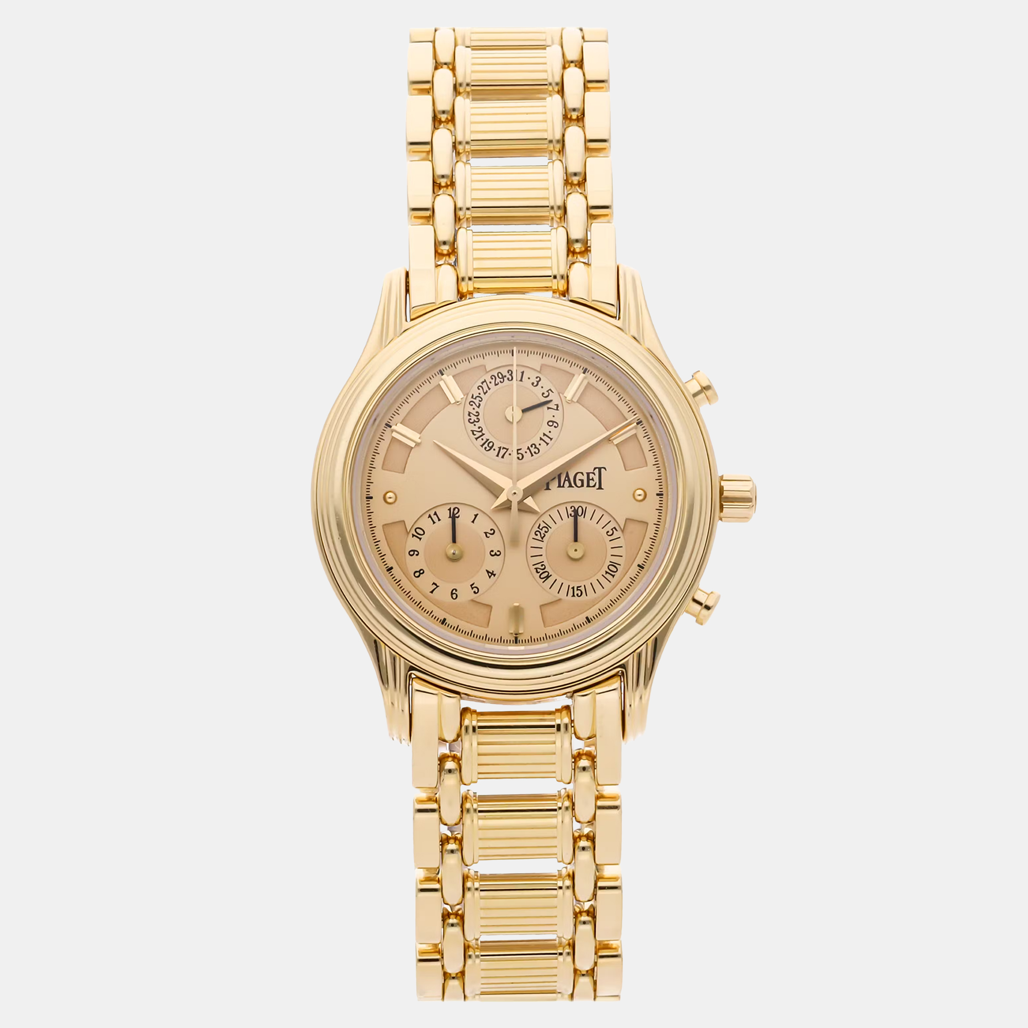 

Pre-Owned Piaget Haute Complications G0A19093 Champagne Quartz 18k Yellow Gold Men's Wristwatch 29 mm