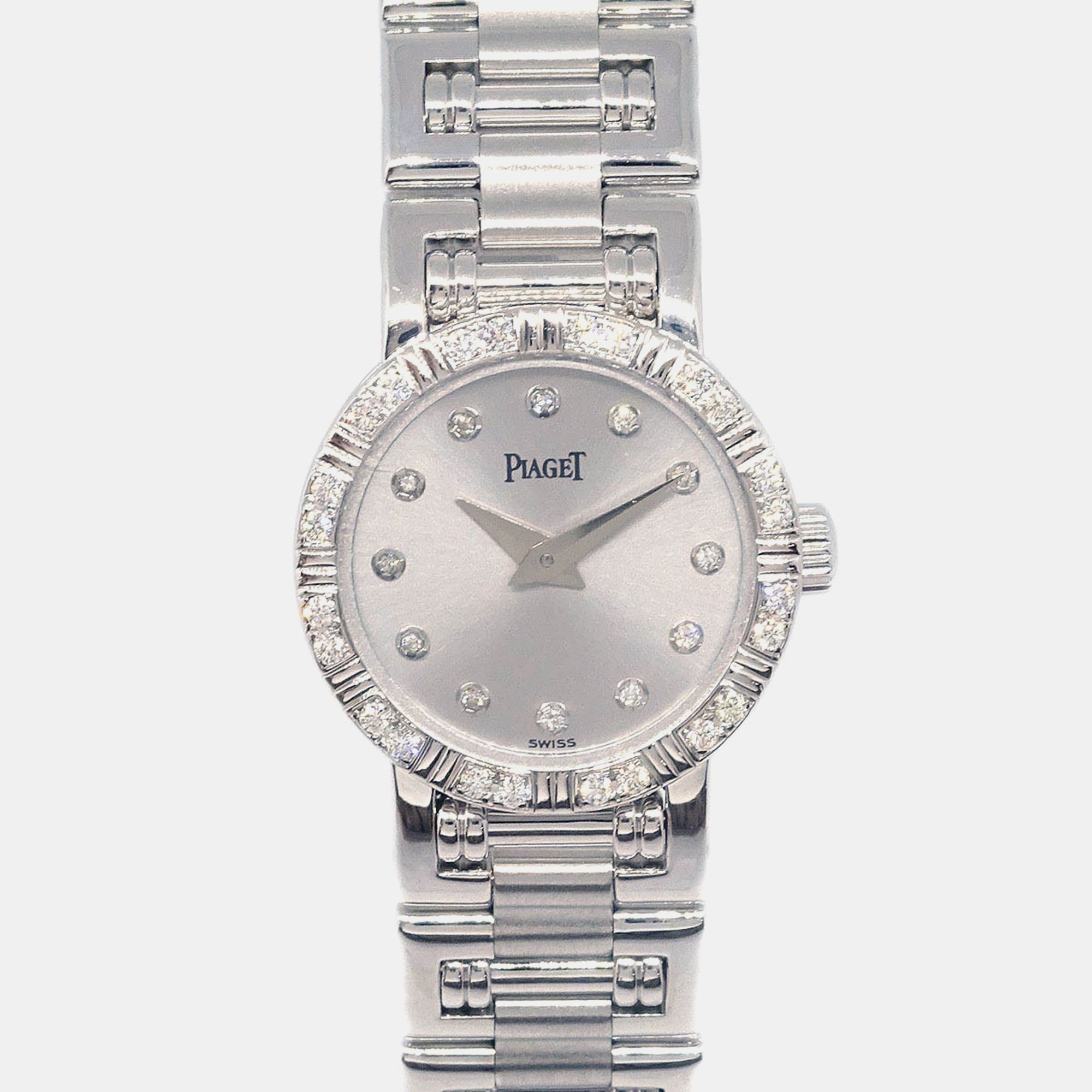 

Piaget Dancer 5964AK81 Quartz Silver 18k White Gold Women's Wristwatch 19 mm