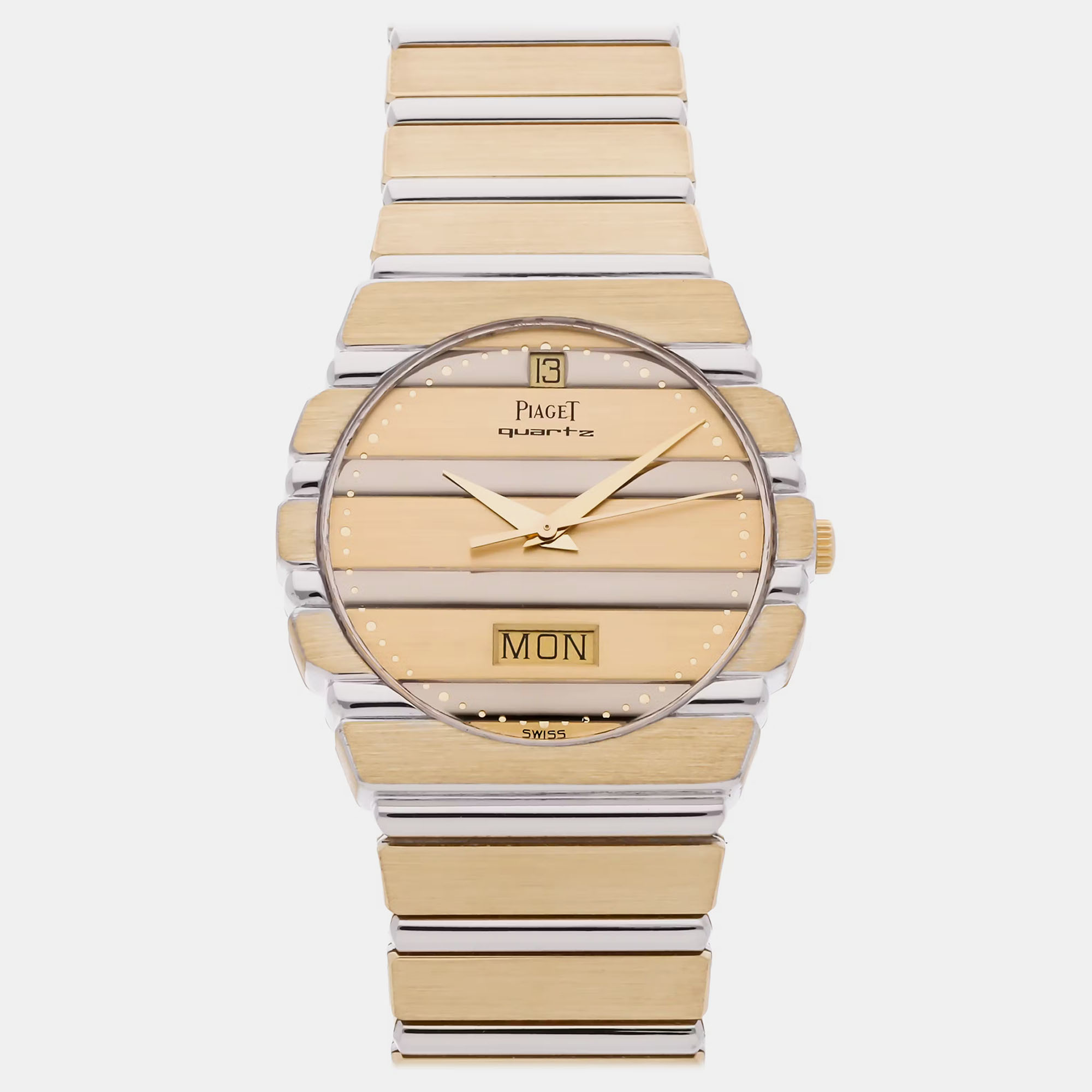 Pre-owned Piaget Polo 15562 C 701 31.5 Mm In Gold