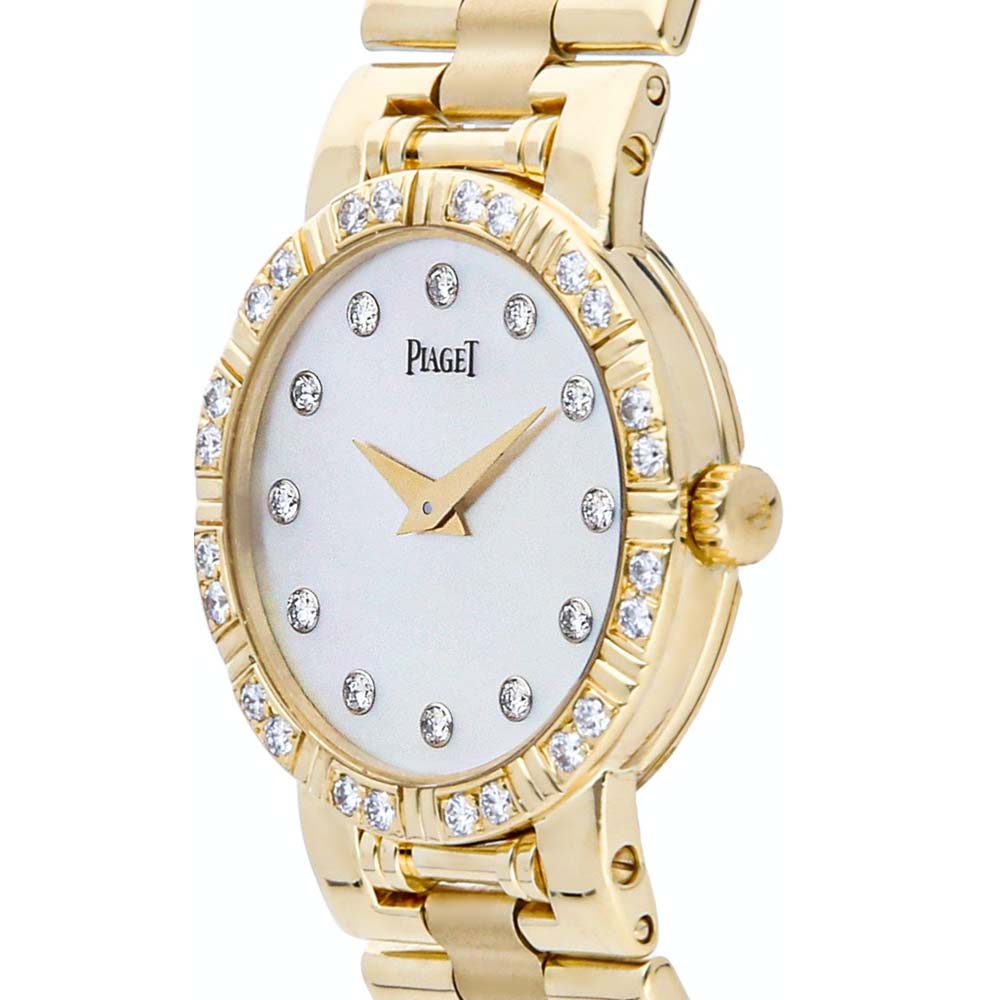 

Piaget MOP Diamonds 18k Yellow Gold Dancer 80564 Women's Wristwatch 24 MM, White