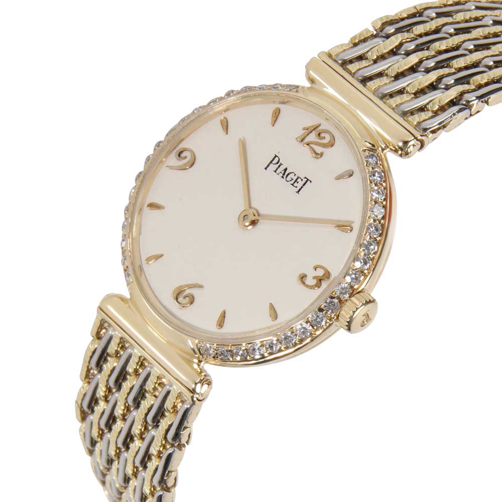 

Piaget White Diamonds 18K Yellow Gold Dress 80552 P 31 Women's Wristwatch 23 MM