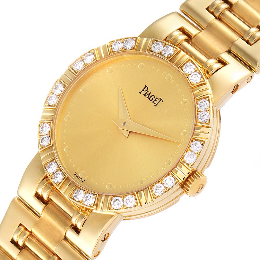 

Piaget Champagne Diamonds 18K Yellow Gold Dancer 80564 Women's Wristwatch 23 MM