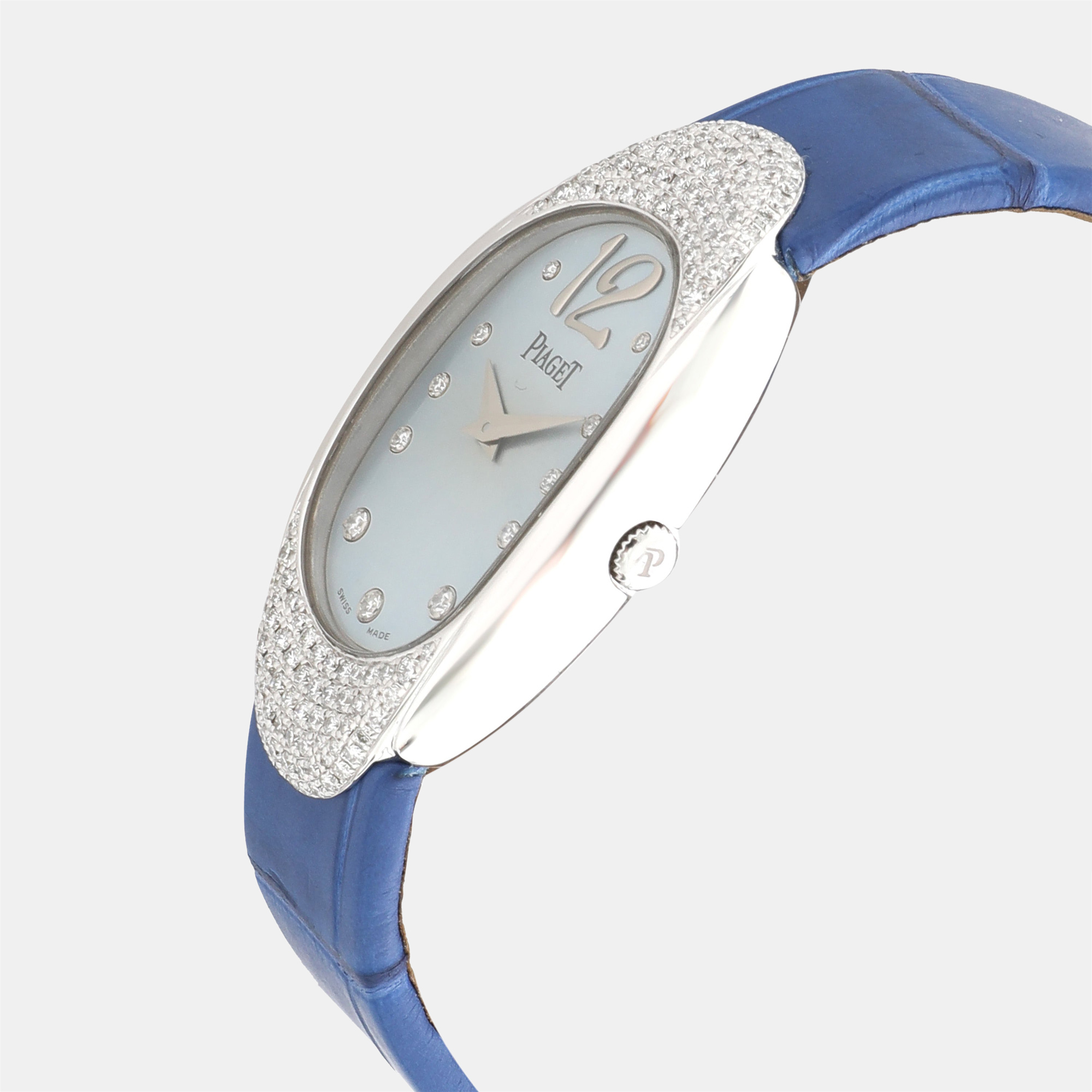 

Piaget Blue Diamonds 18K White Gold Limelight PI0002 Women's Wristwatch 20 mm