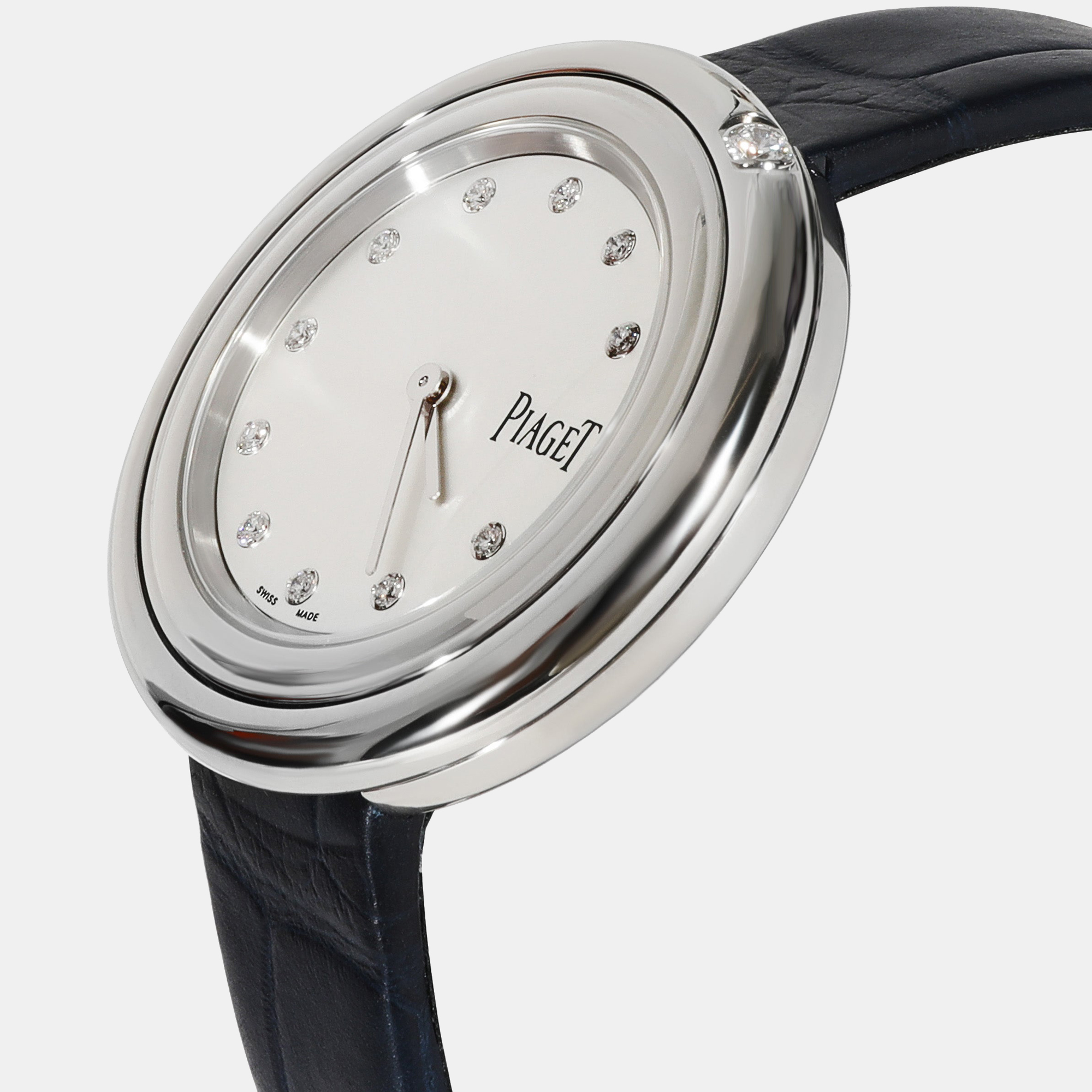 

Piaget Silver Diamonds Stainless Steel Possession GOA43090 Quartz Women's Wristwatch 34 mm