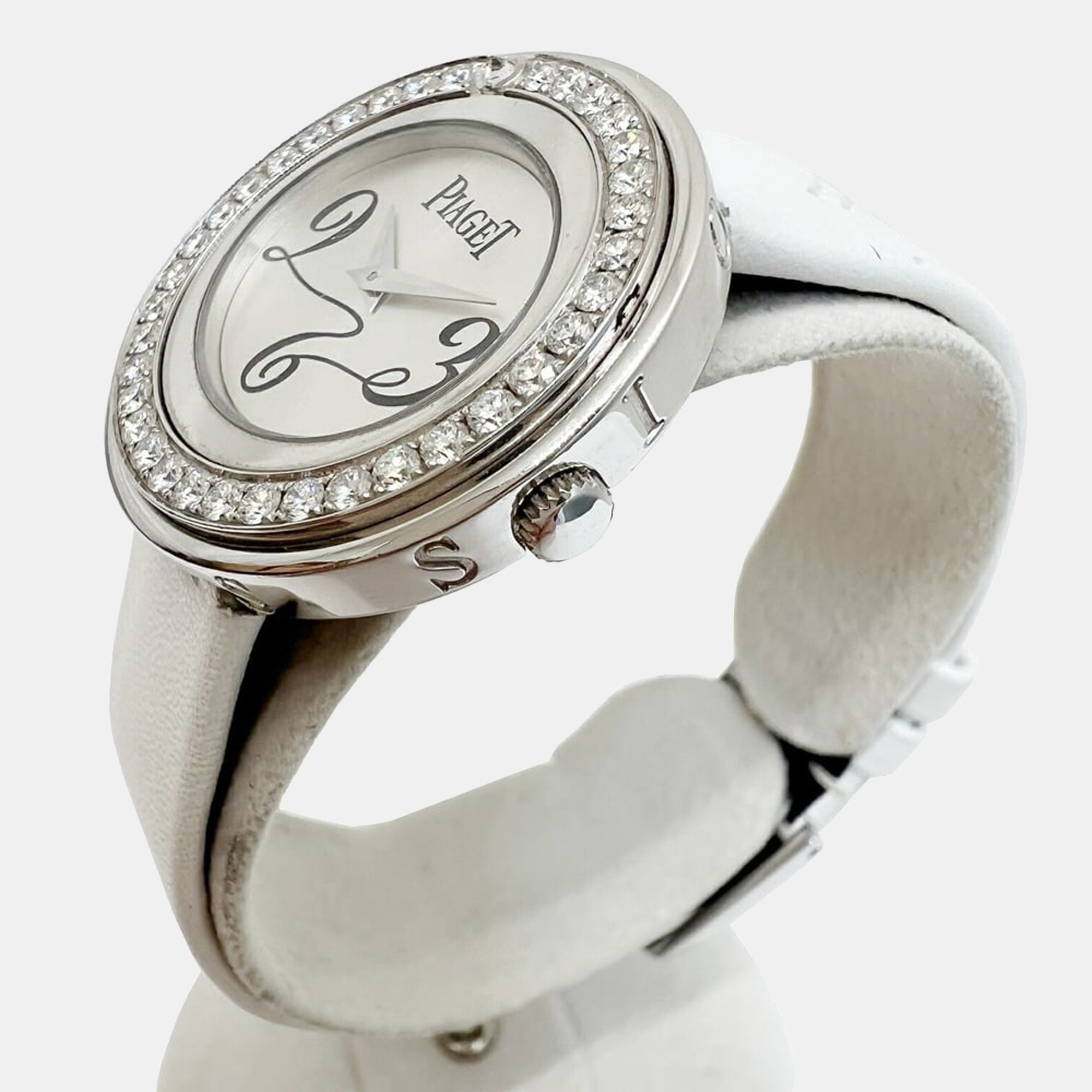 

Piaget Silver Diamonds 18K White Gold Possession Quartz Women's Wristwatch 29 mm