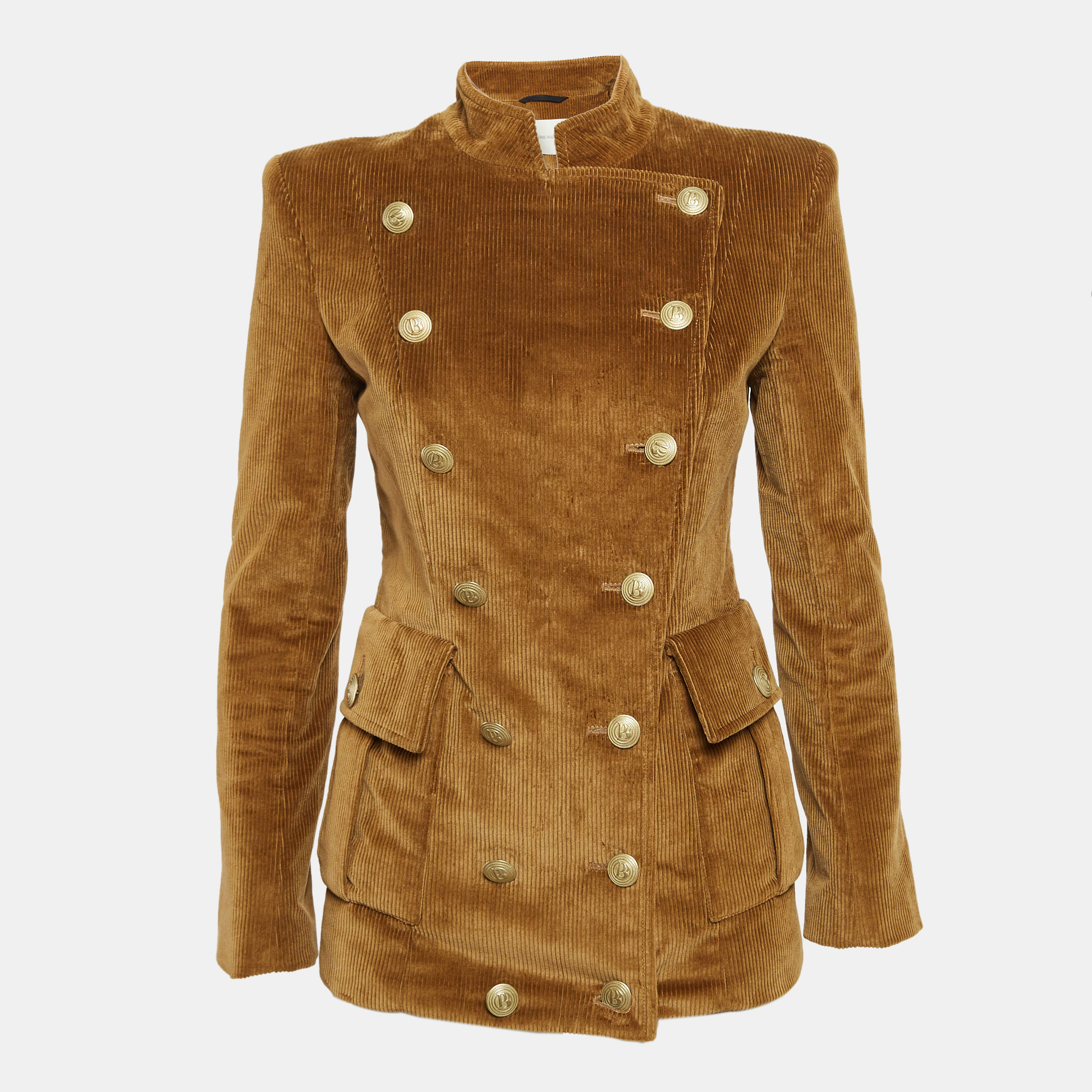 

Pierre Balmain Brown Corduroy Double Breasted Jacket S