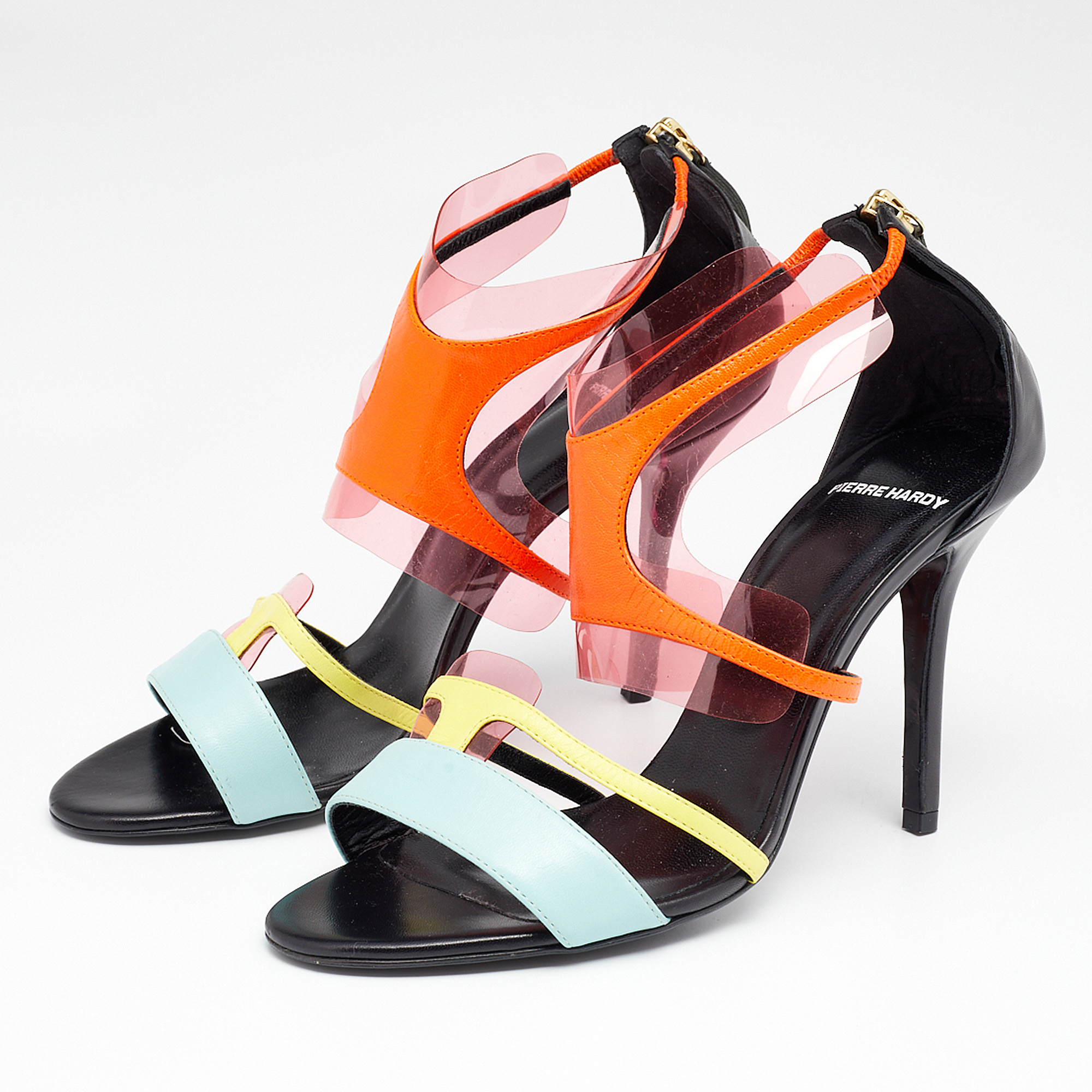 

Pierre Hardy Multicolor Leather and PVC Sandals Size