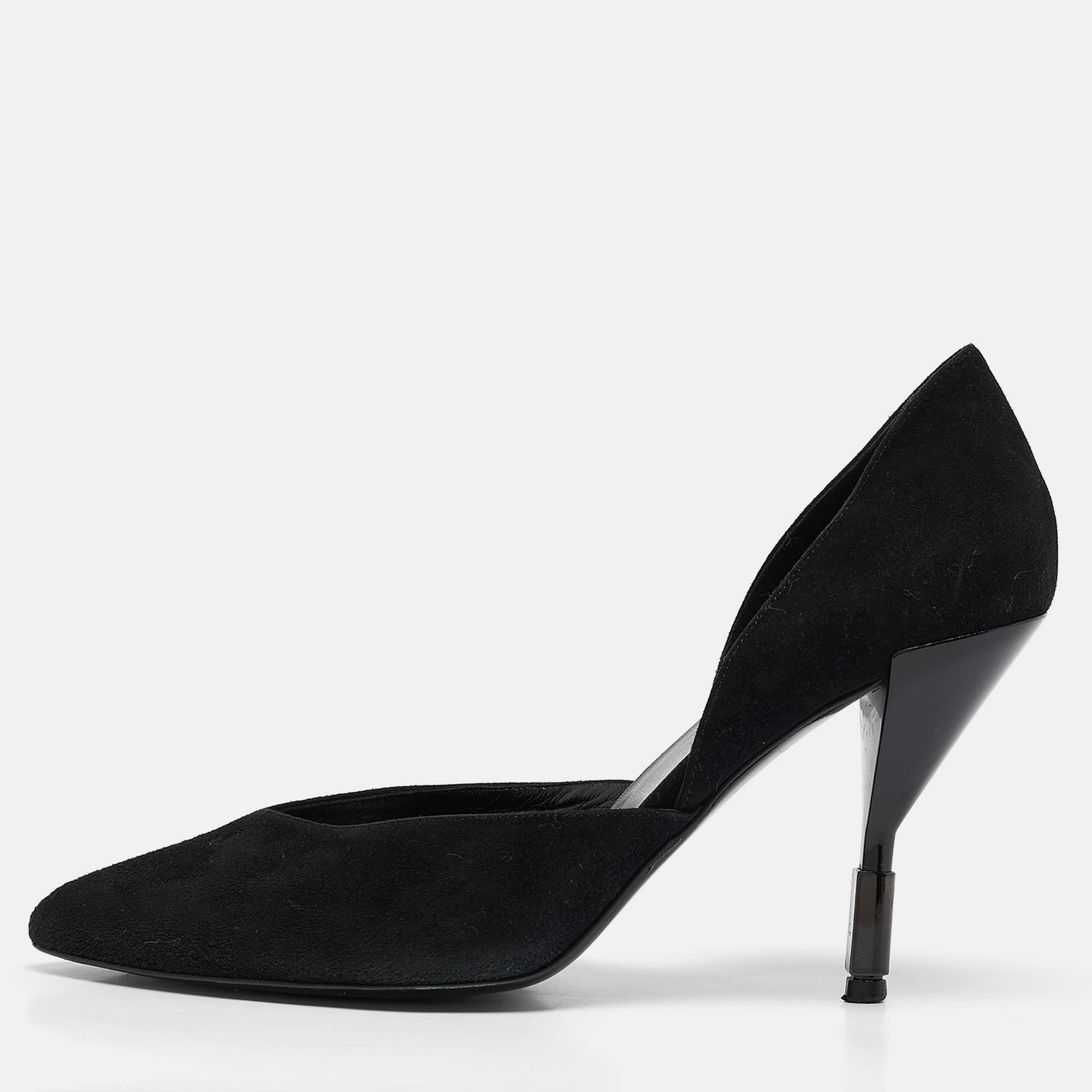 

PIERRE HARDY Black Suede D'orsay Pumps Size