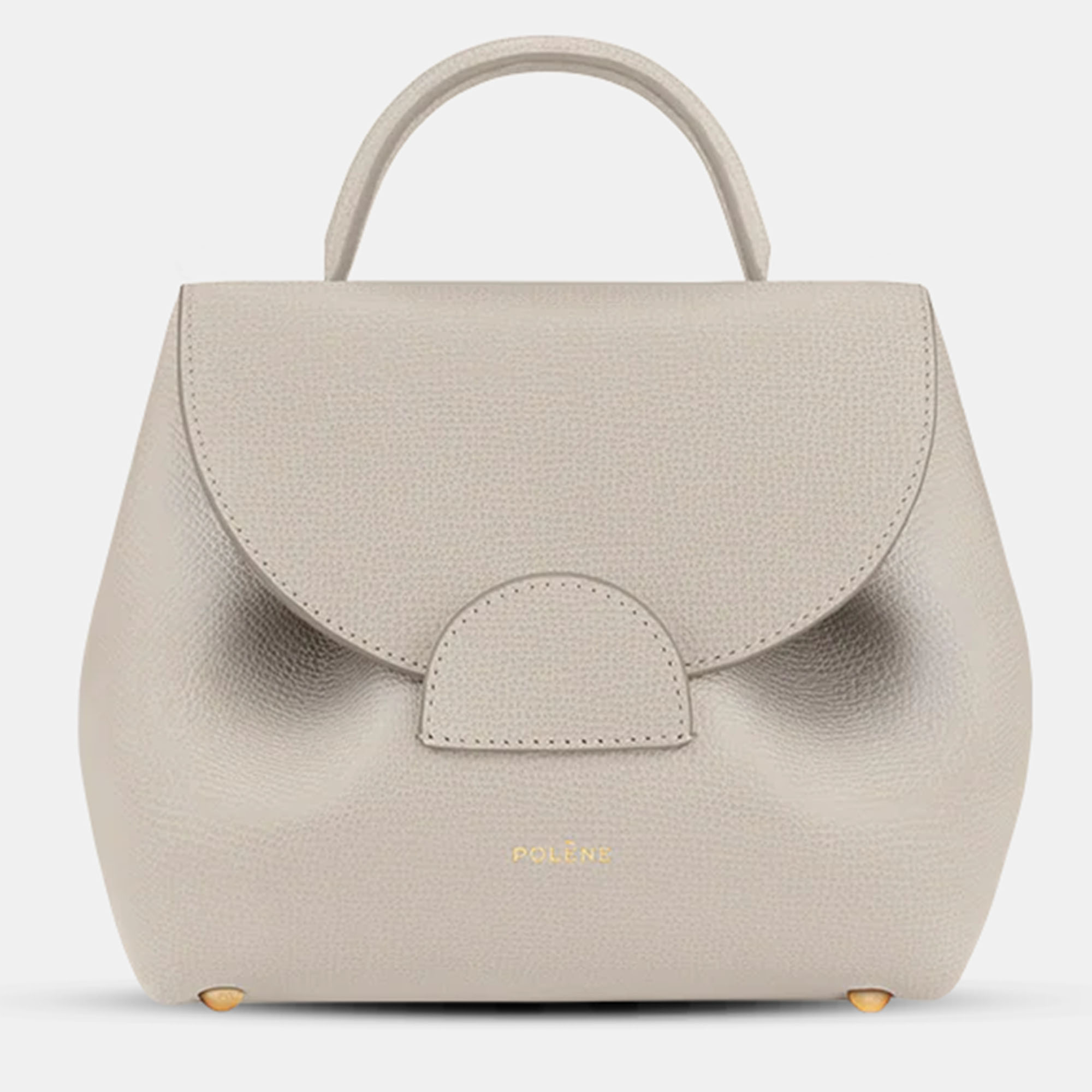 

Polene Numero-un-nano Grained Chalk Edition Calfskin Handbag, Grey