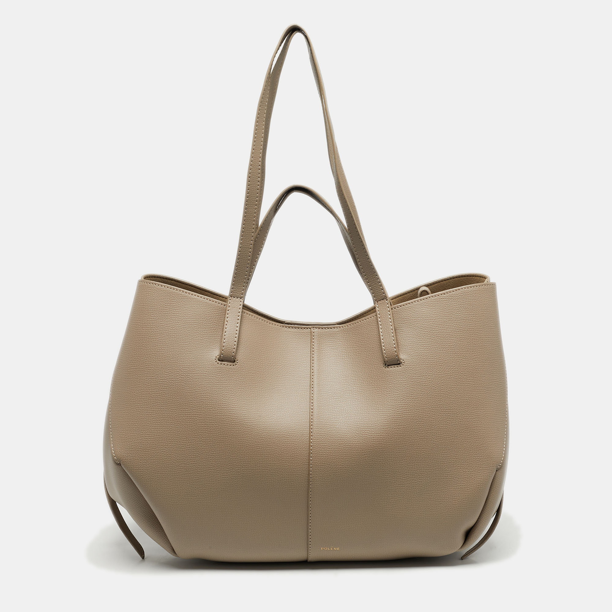 

Polène Cyme Beige Leather Tote