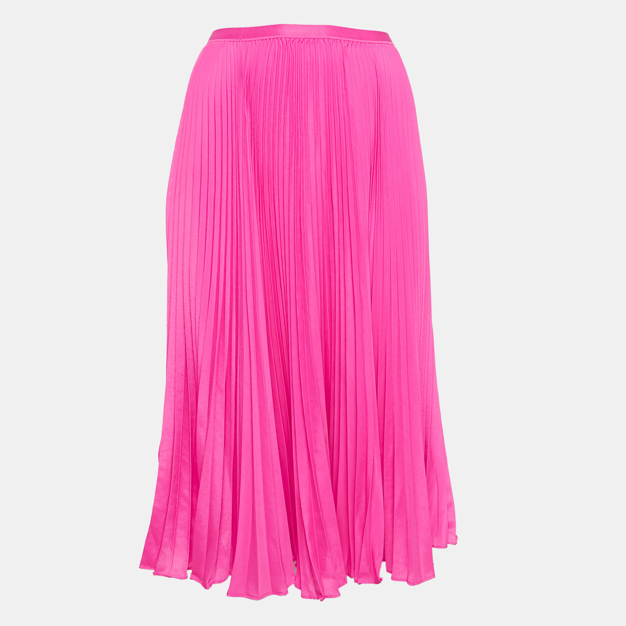 

Polo Ralph Lauren Pink Crepe Plisse Midi Skirt S