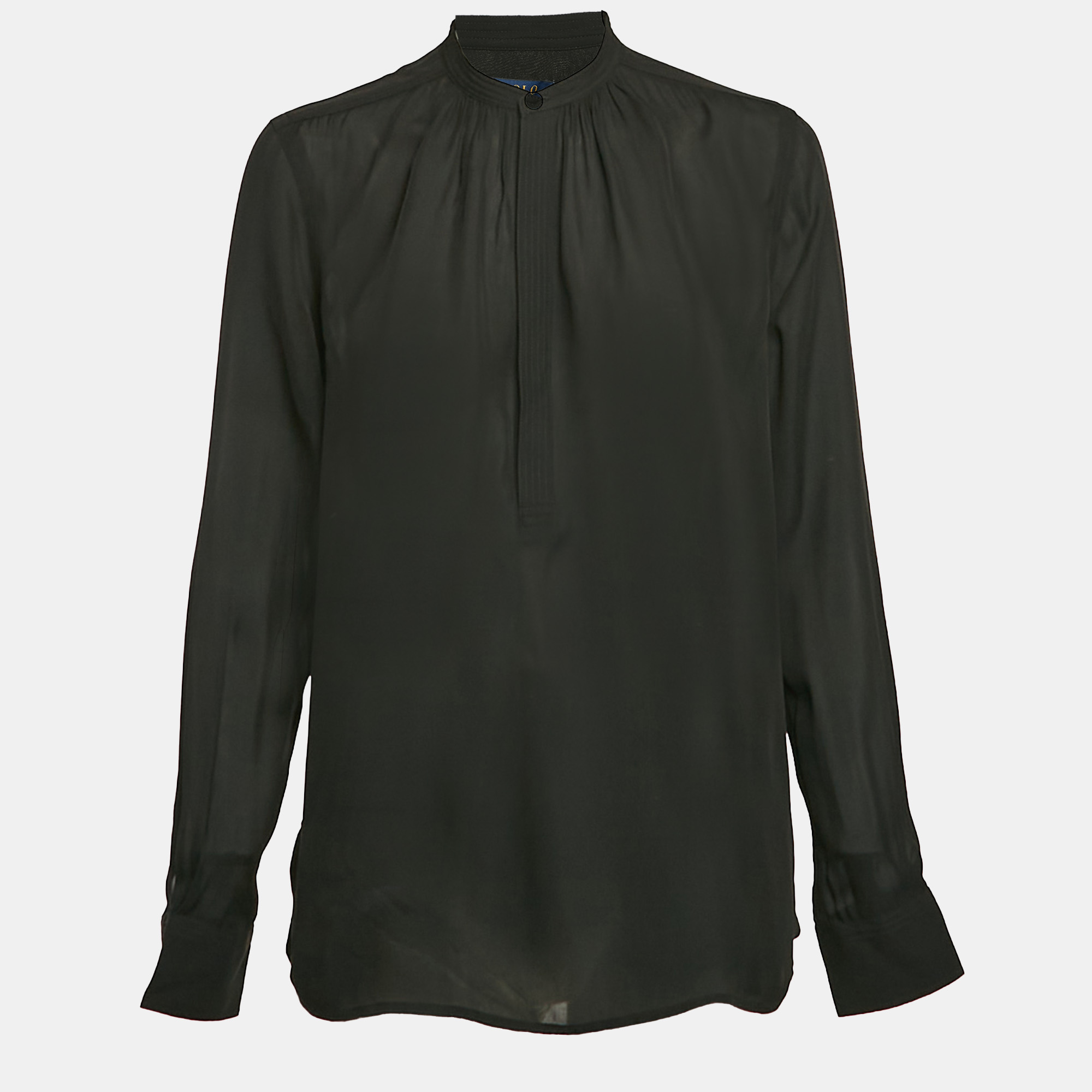 

Polo Ralph Lauren Black Chiffon Long Sleeve Blouse S