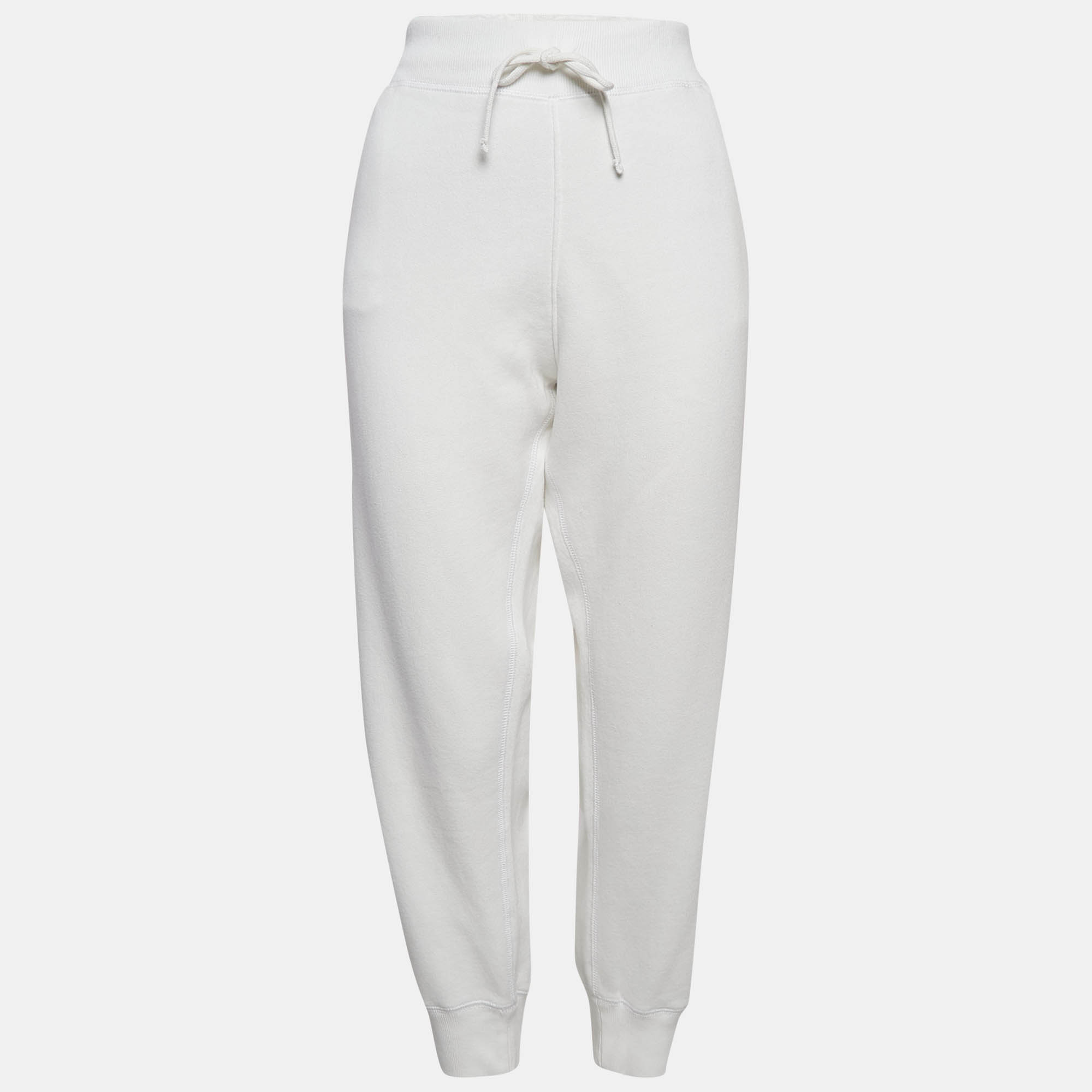 

Polo Ralph Lauren White Cotton Ankle-Length Trackpants XL