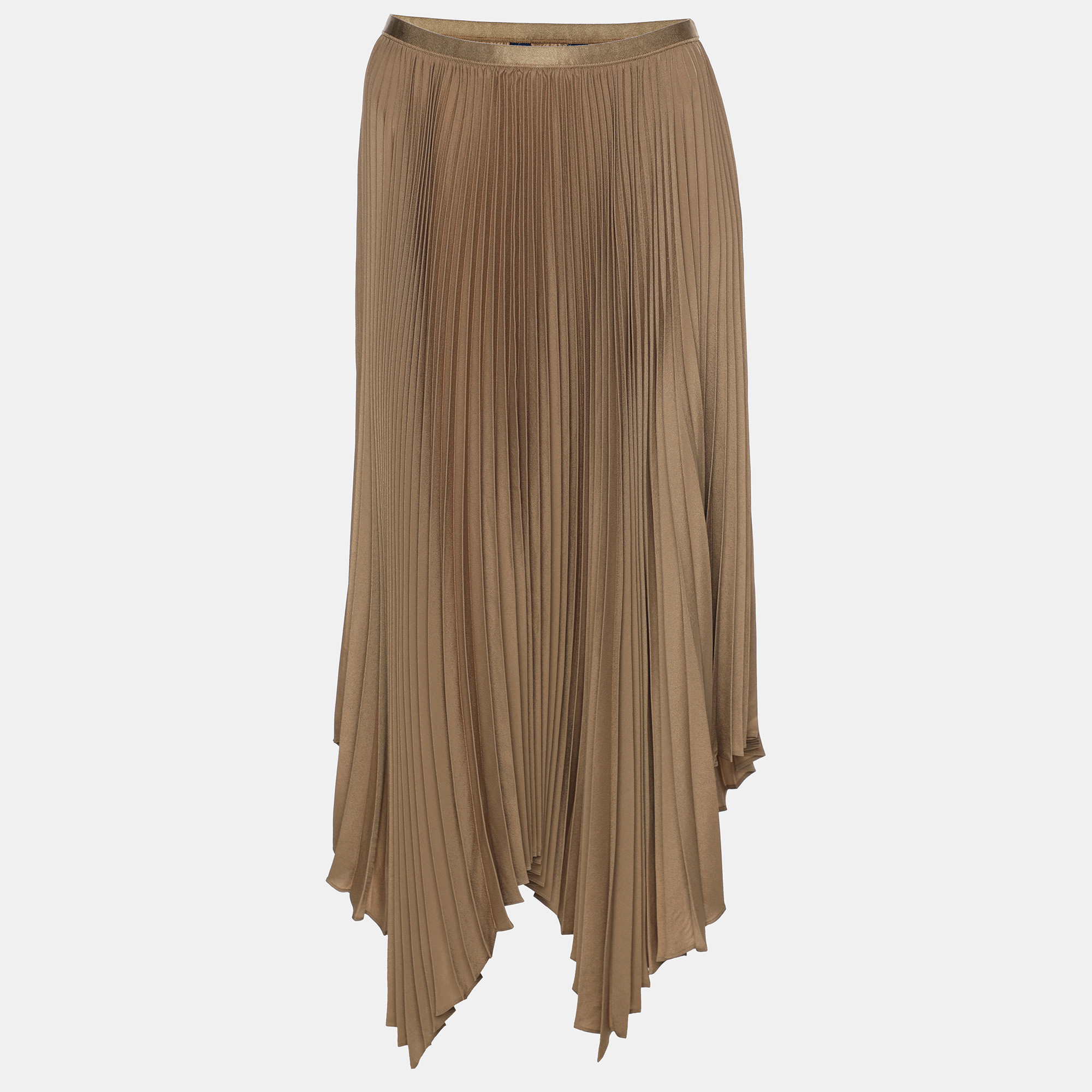 

Polo Ralph Lauren Khaki Georgette Midi Skirt S, Brown