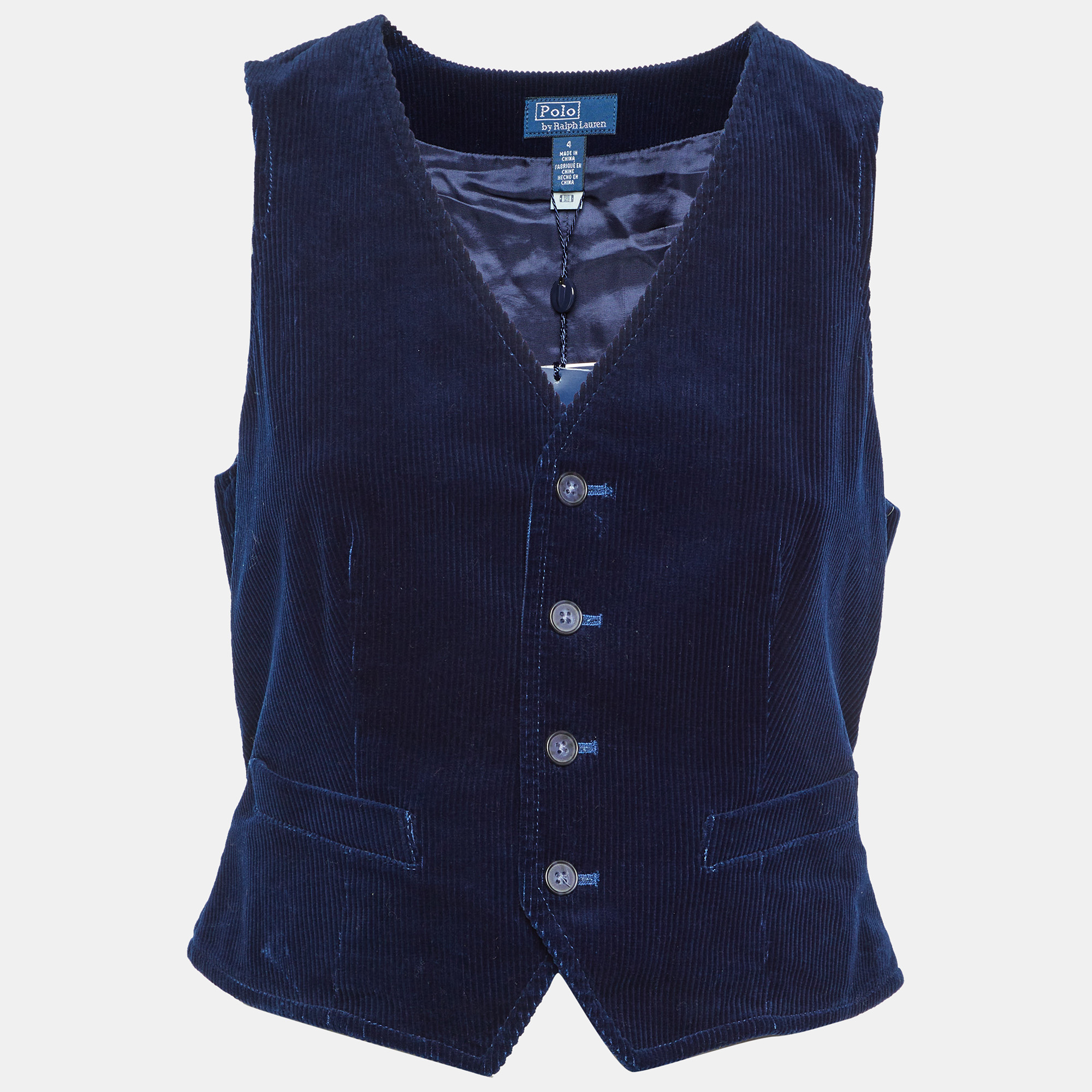 

Polo Ralph Lauren Navy Blue Corduroy Sleeveless Vest S
