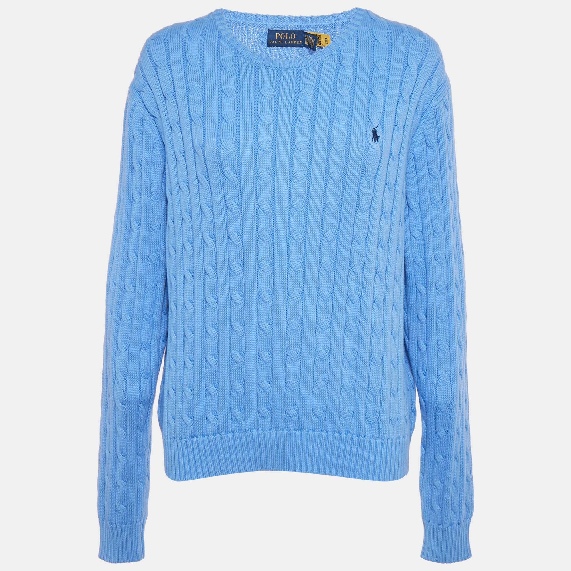 

Polo Ralph Lauren Blue Cable Knit Long Sleeve Sweater XXL
