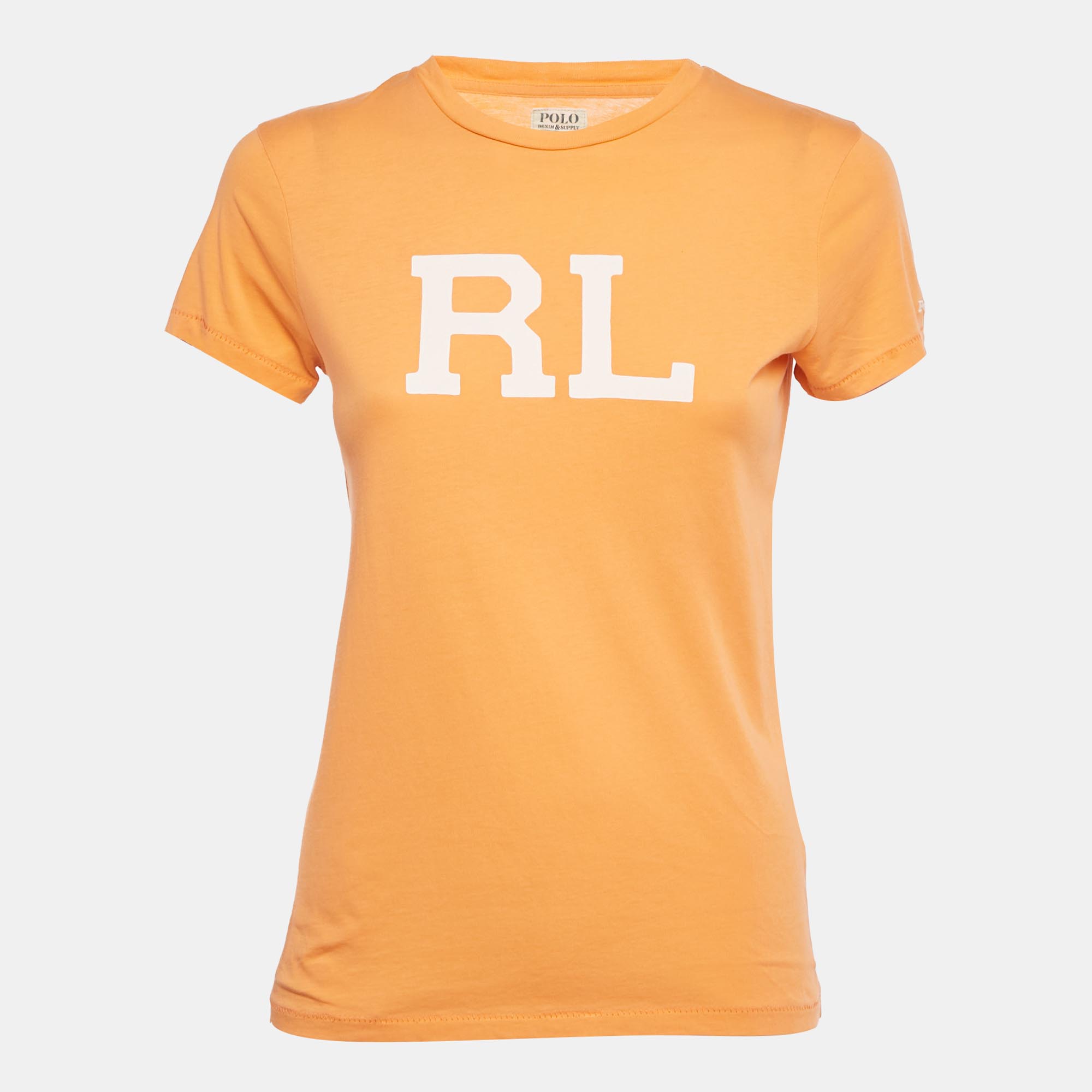 

Polo Ralph Lauren Orange Logo Print Jersey T-Shirt XS
