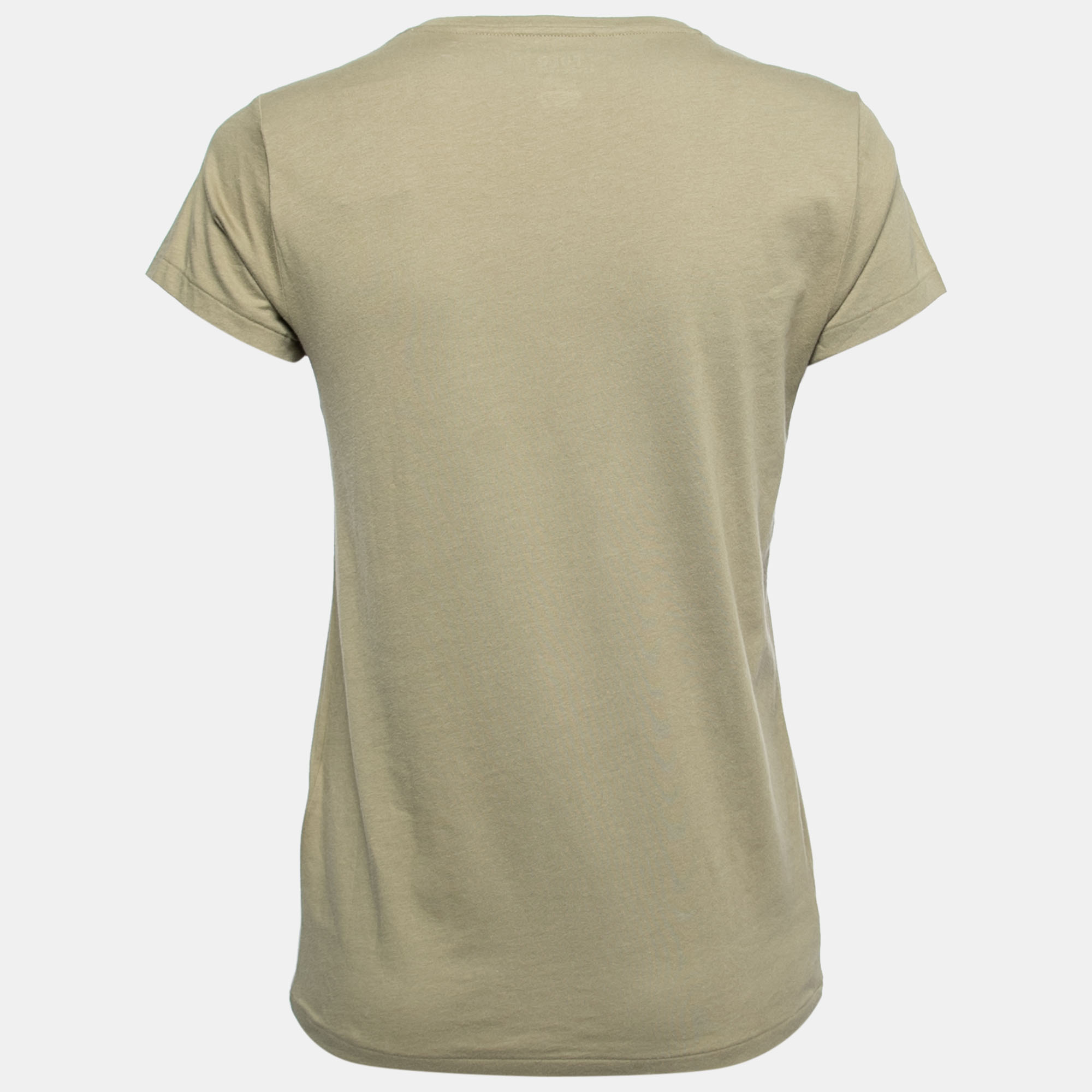 

Polo Ralph Lauren Olive Green Cotton V-Neck T-Shirt