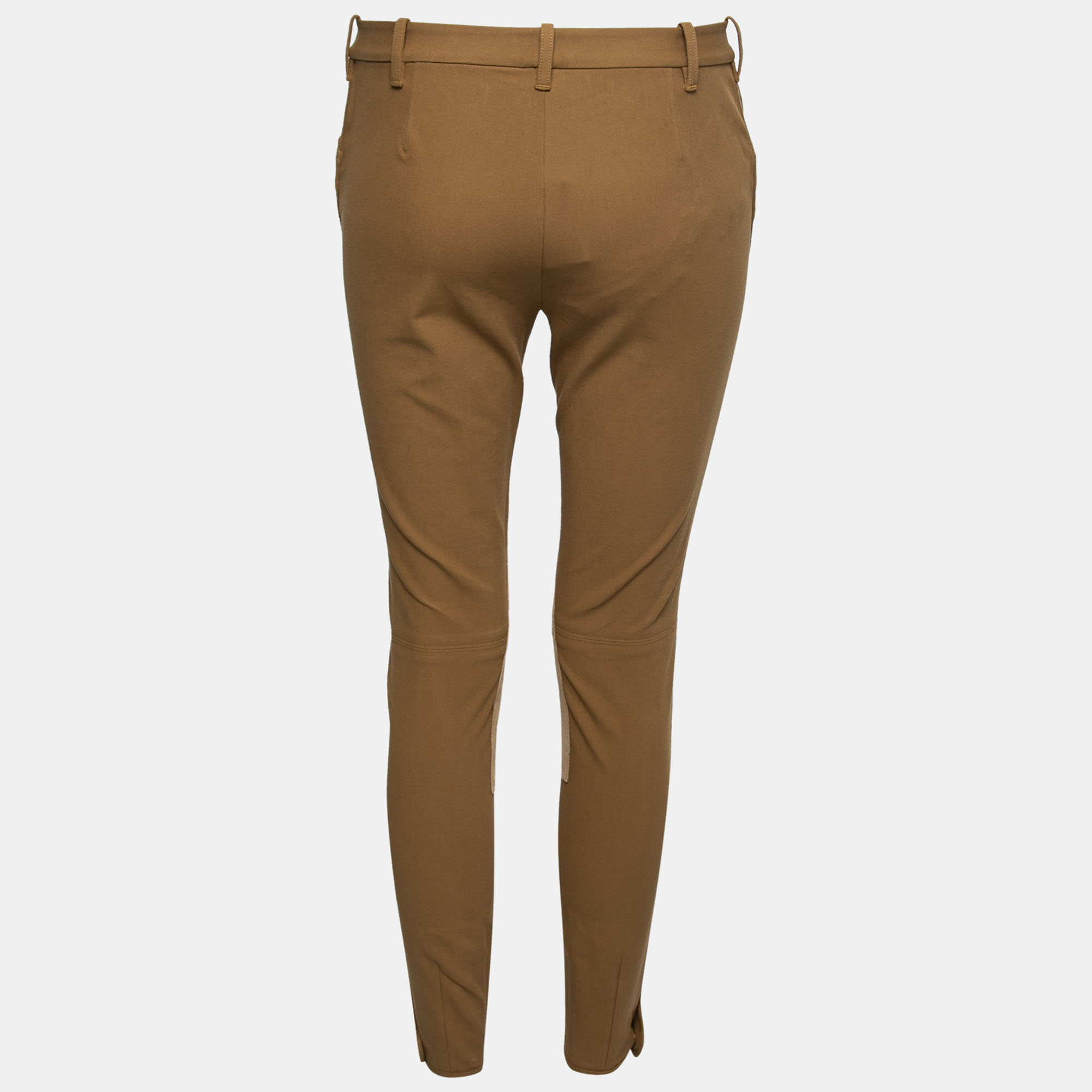 

Polo Ralph Lauren Brown Cotton Twill Suede Patched Trousers