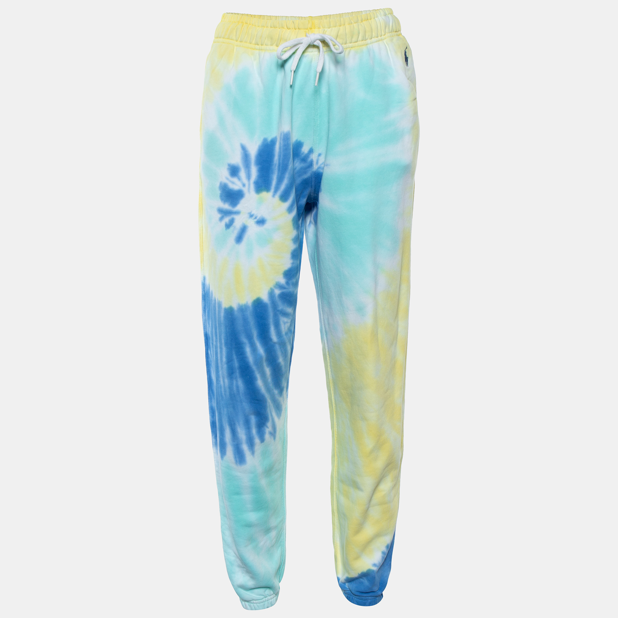Pre-owned Polo Ralph Lauren Multicolor Tie-dye Printed Cotton Joggers S