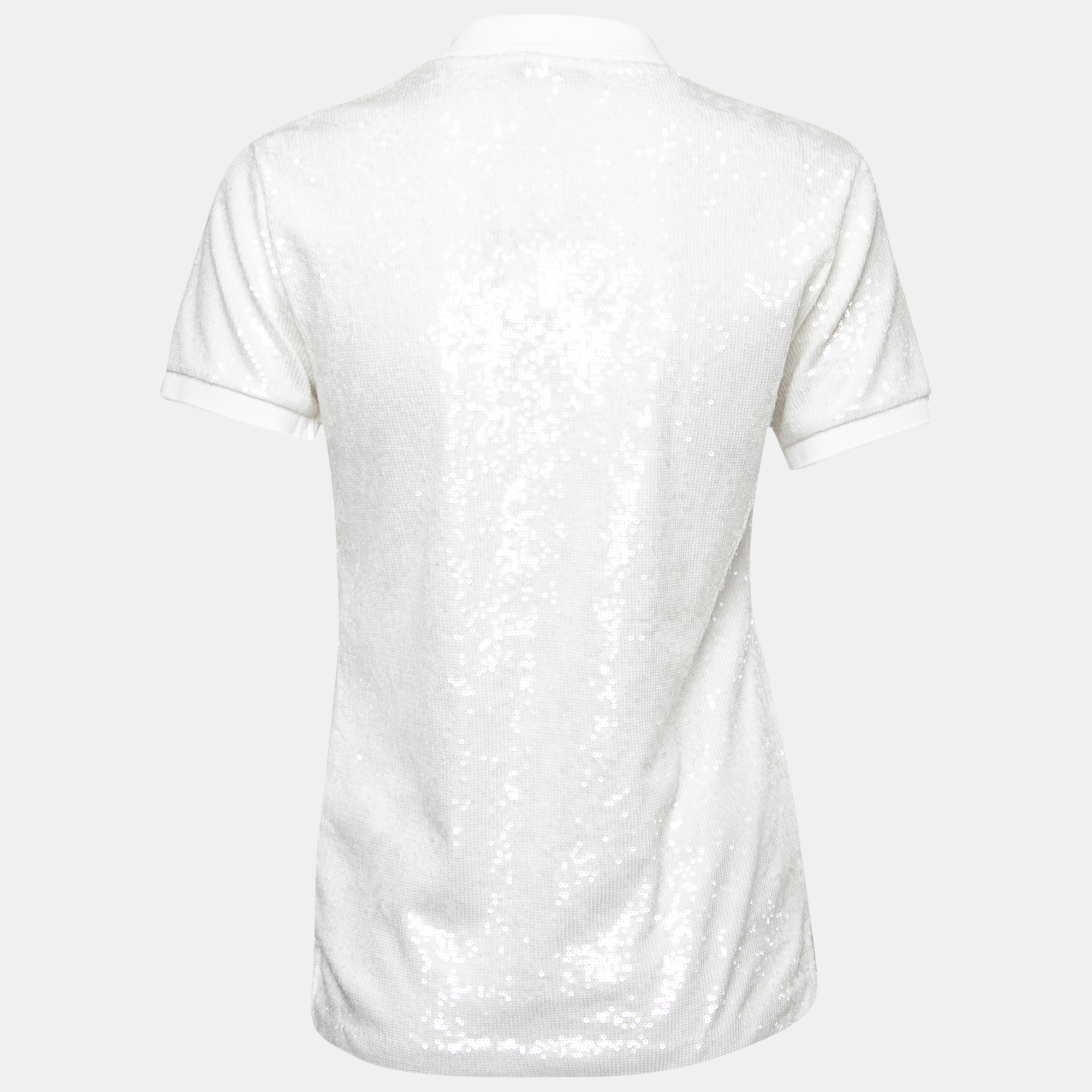 

Polo Ralph Lauren White Sequined Polo T-Shirt