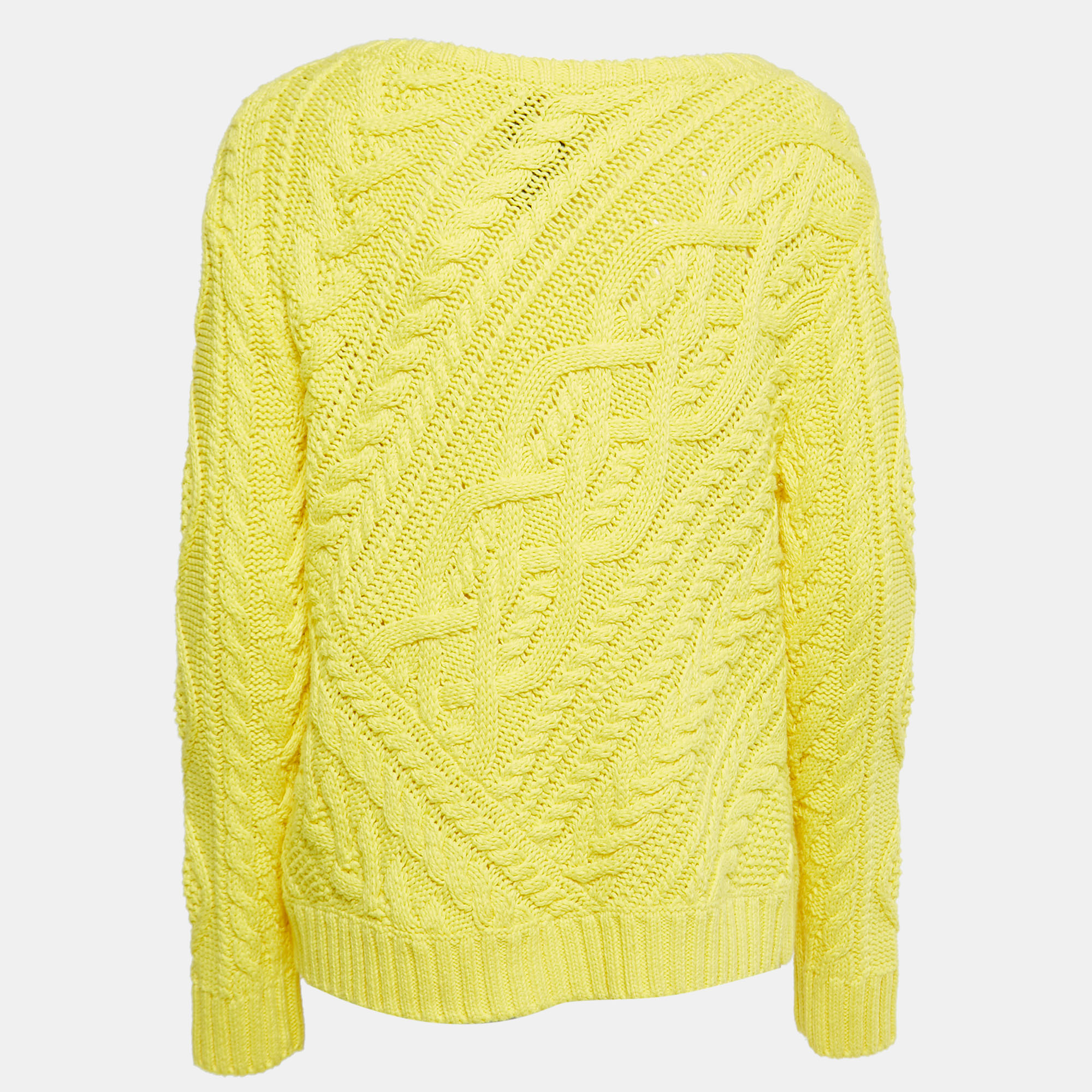 

Polo Ralph Lauren Yellow Cabe Knit Crew Neck Sweater